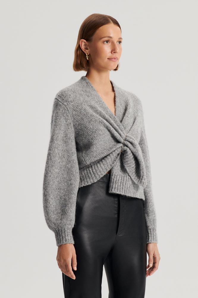 ALPACA WRAP CARDIGAN 5 - MID.GREY - Scanlan Theodore