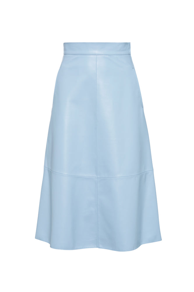 LEATHER SKIRT - PALE.BLUE - Scanlan Theodore
