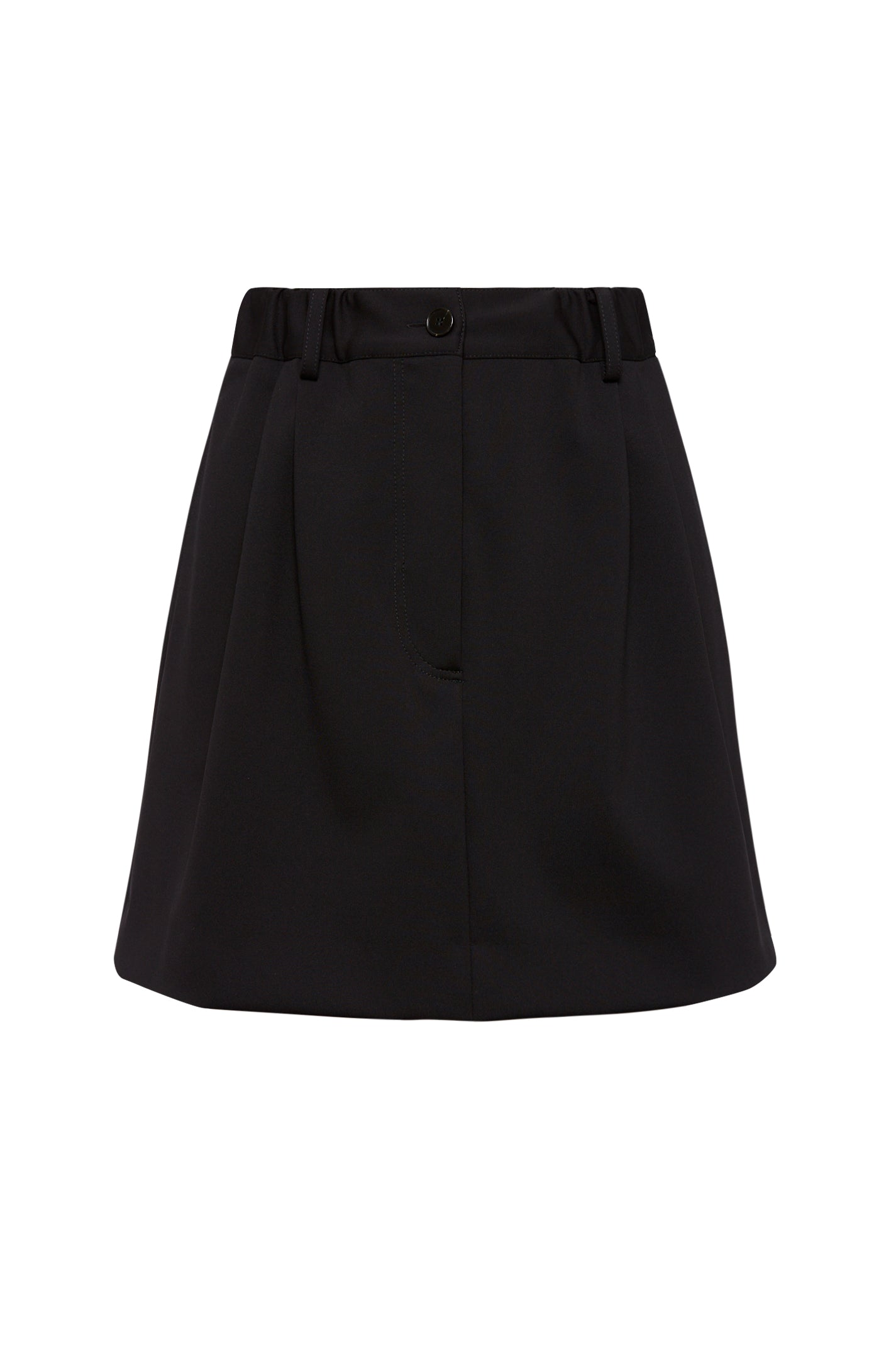 ITALIAN SOFT SKIRT - BLACK COTTON LINEN - Scanlan Theodore