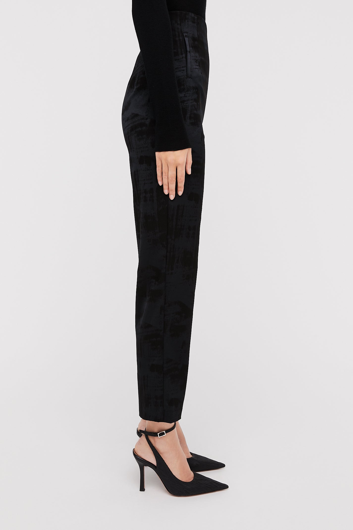 Tie Waist Ponte Pants - Black | Boden US