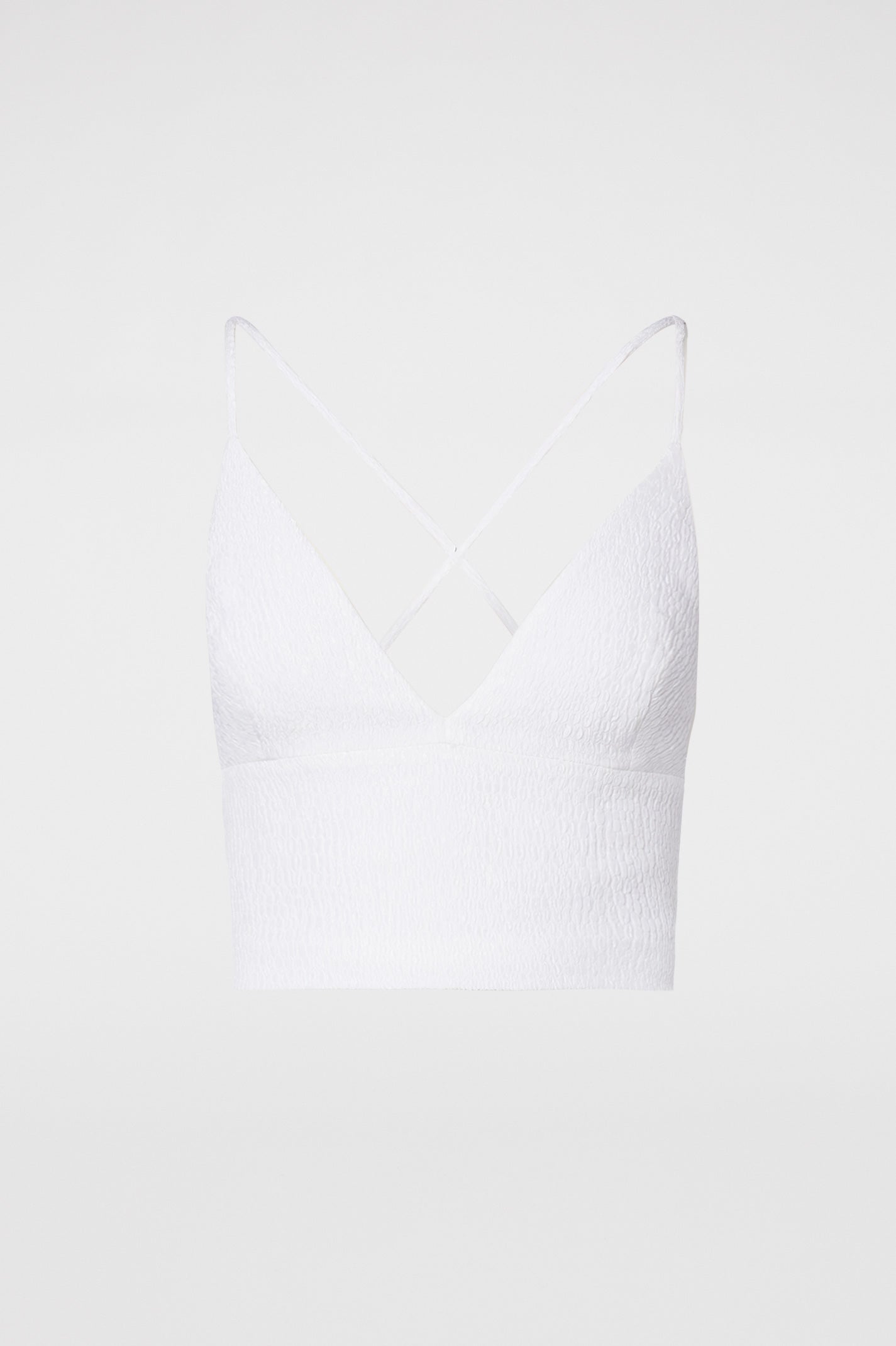 Bralette White Stretch Viscose