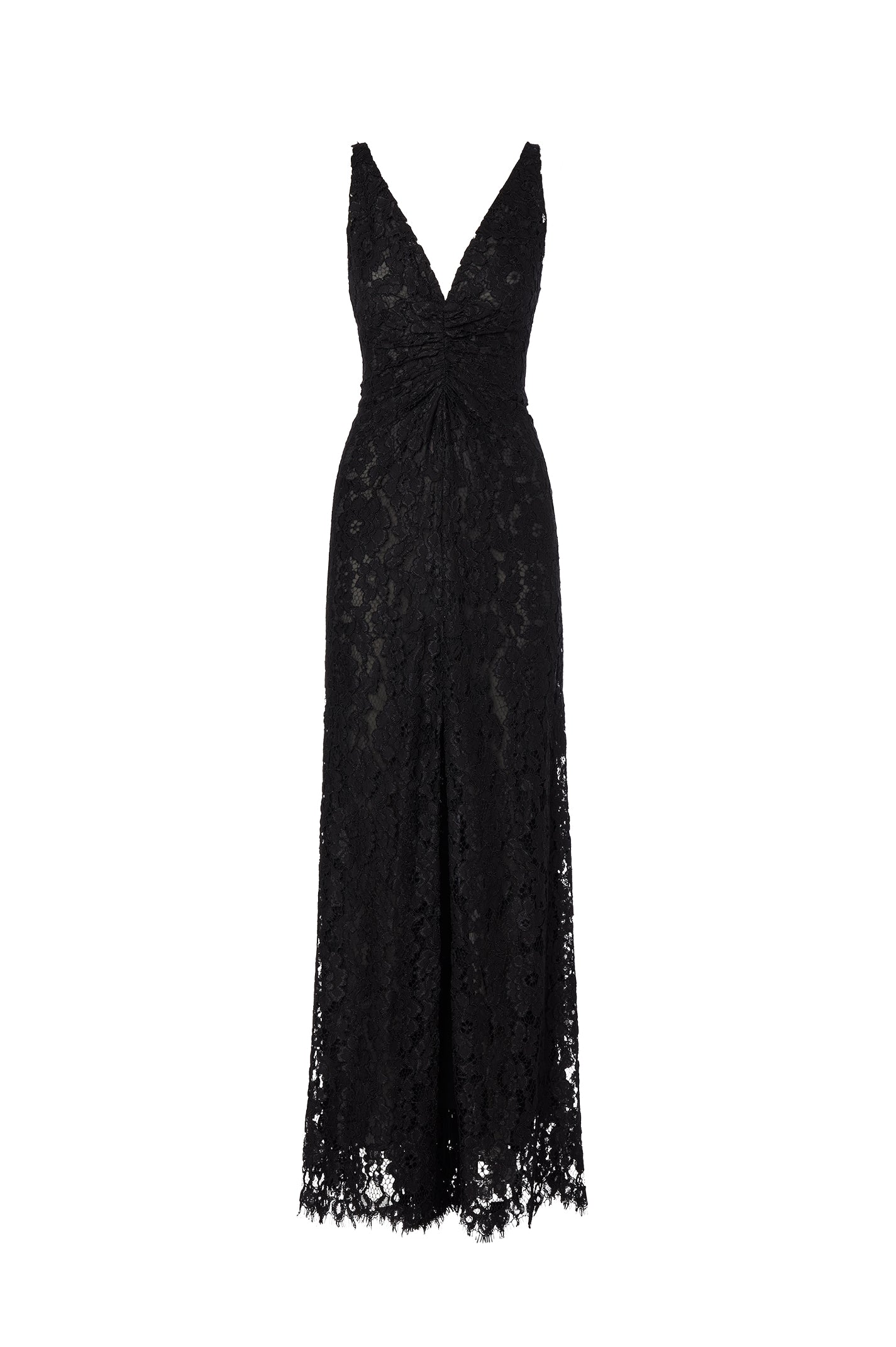 LACE DRAPED GOWN - BLACK - Scanlan Theodore AU