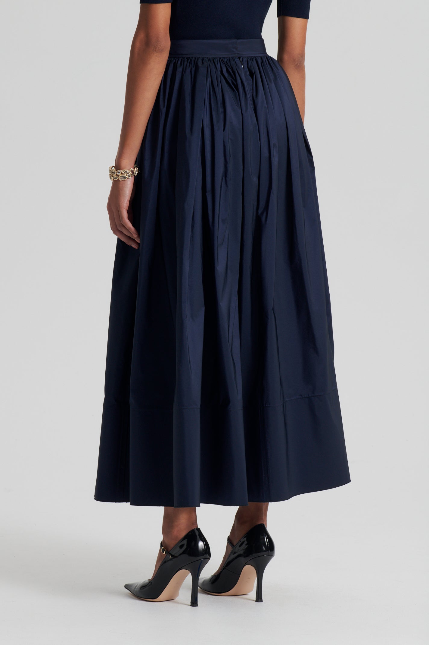 TAFFETA SKIRT - NAVY - Scanlan Theodore