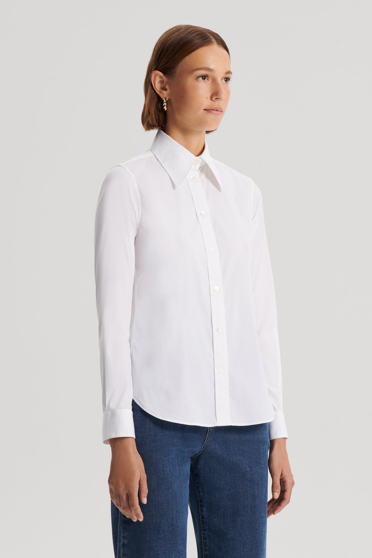 COTTON SLIM FIT SHIRT - WHITE - Scanlan Theodore