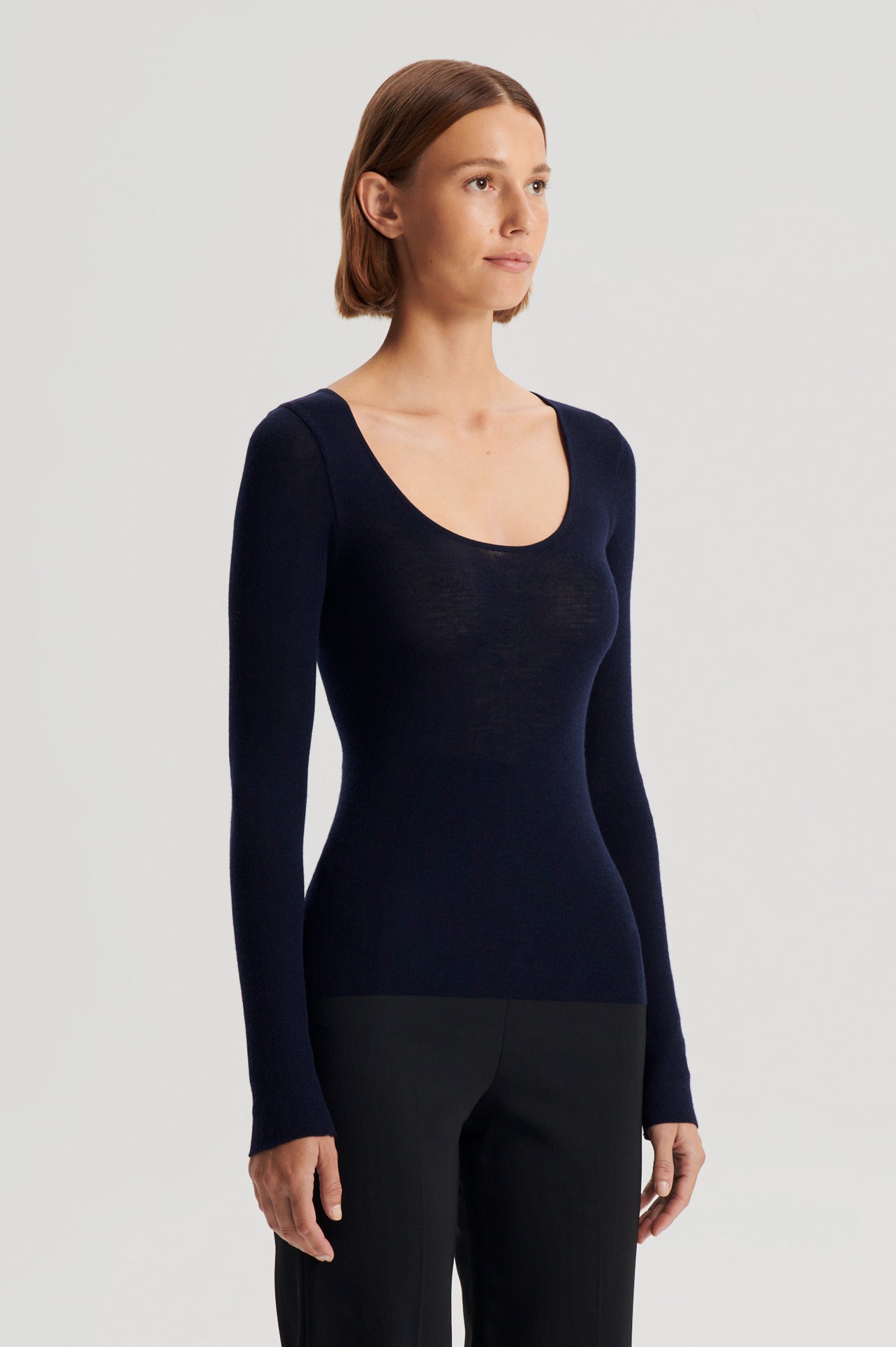 BABYWOOL SCOOP NECK - NAVY - Scanlan Theodore