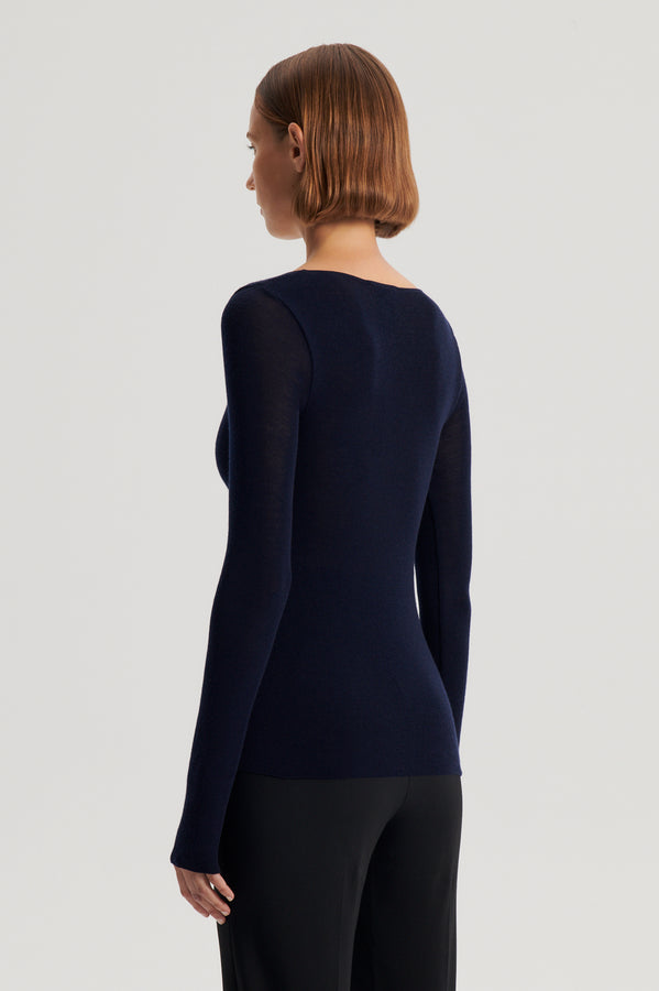 BABYWOOL SCOOP NECK - NAVY - Scanlan Theodore