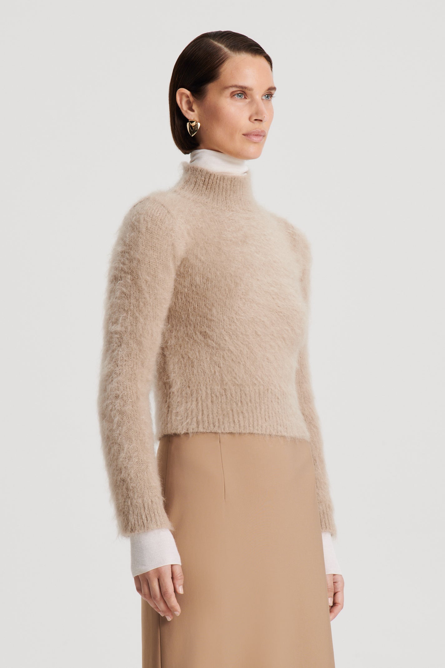 激安先着 MOHAIR BRUSHED SOJOHN YOKE WOOL KNIT RIB ニット/セーター