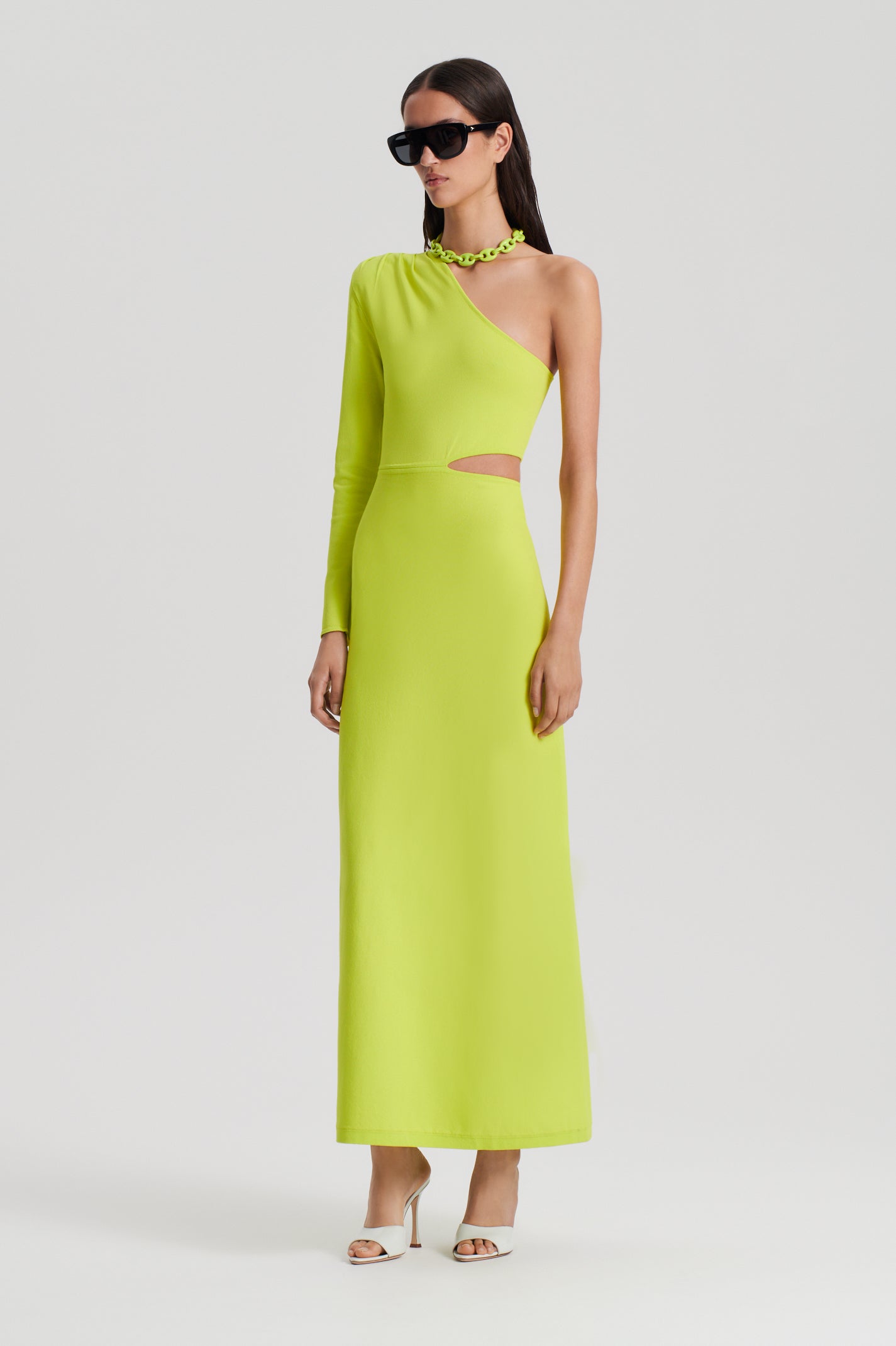 Neon one hot sale shoulder dress