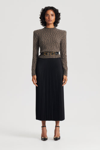 Twill Pleat Skirt Black Scanlan Theodore 