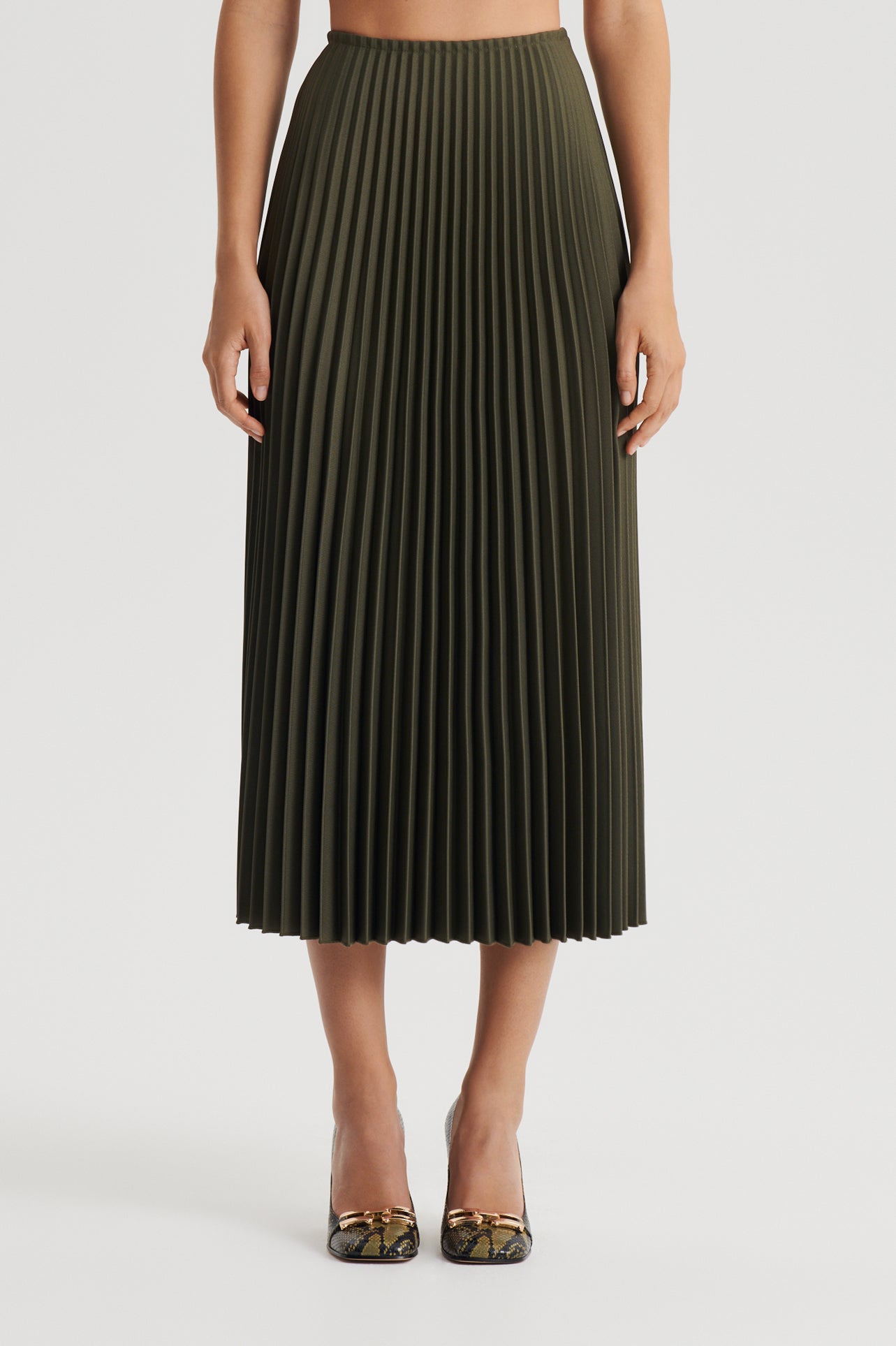 TWILL PLEAT SKIRT - JUNGLE - Scanlan Theodore