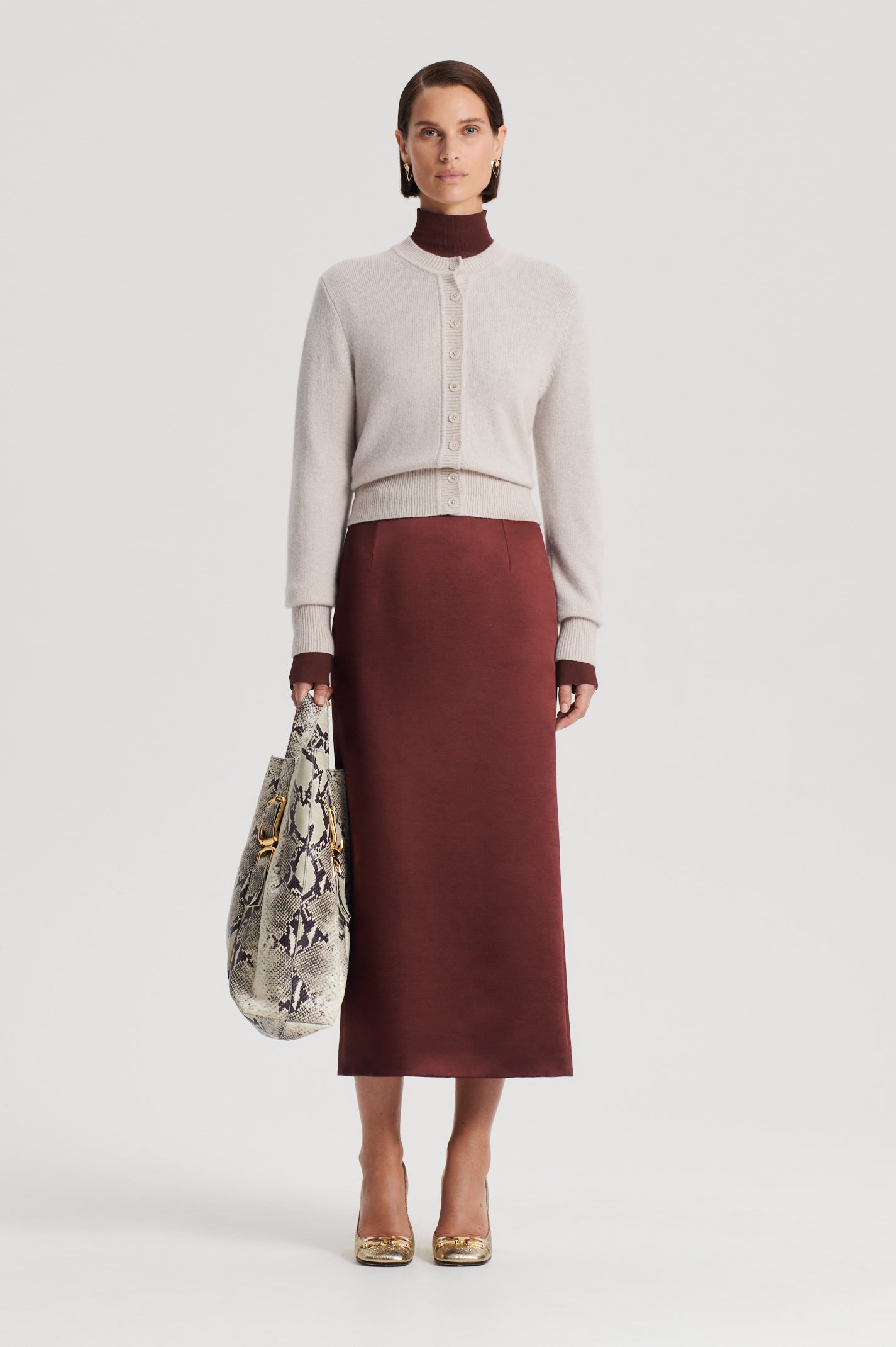 New Look Burgundy Satin Pleated Midi Skirt | Very Ireland
