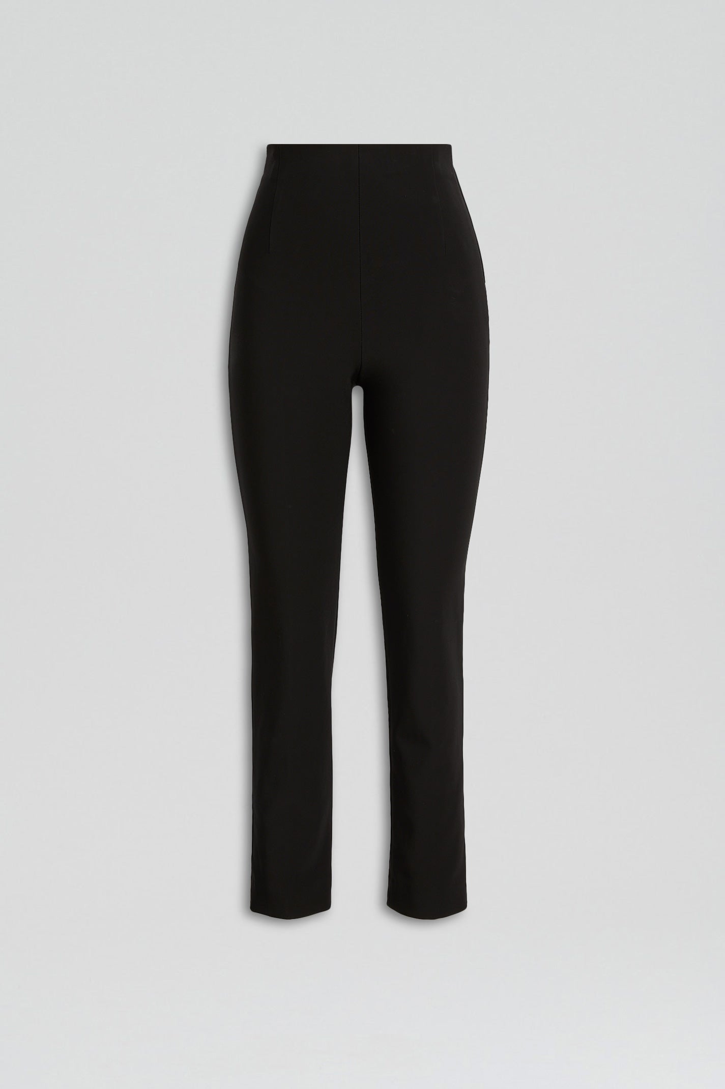 MINIMALIST HIGH-WAIST TROUSERS - Black