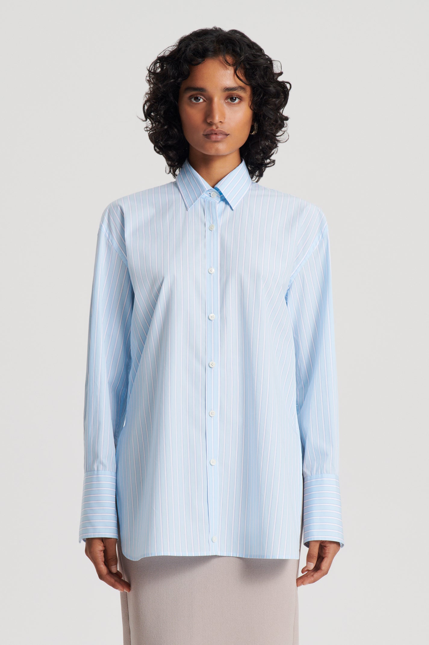 STRIPED SHIRT - PALE.BLUE - Scanlan Theodore