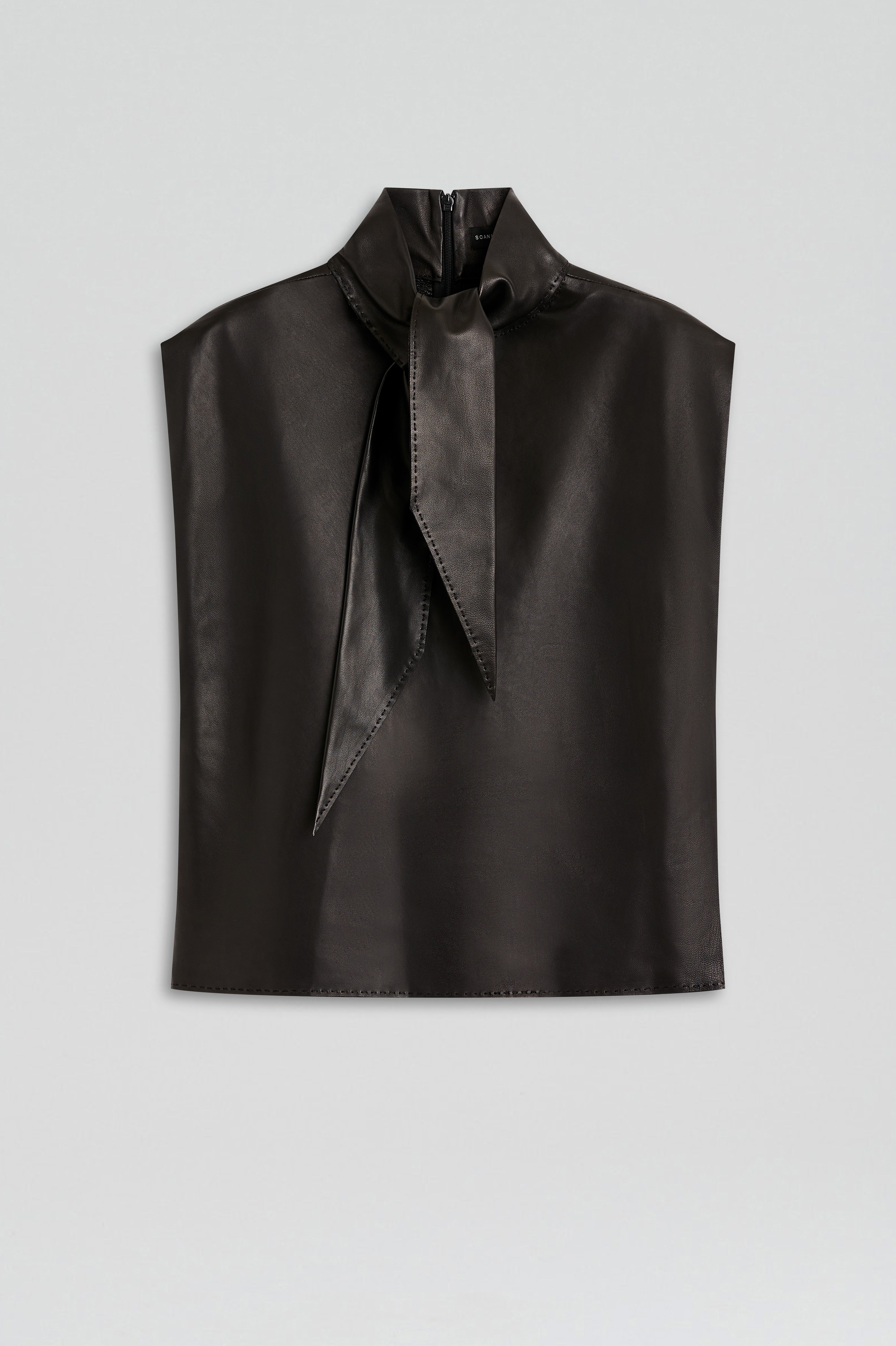 LEATHER CRAVAT TOP