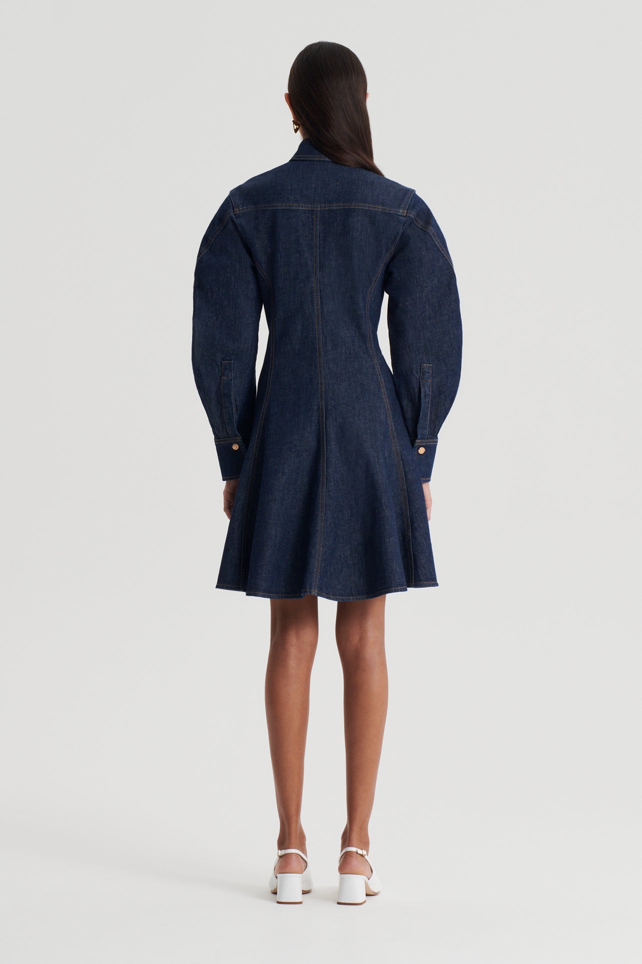 DENIM SKATER DRESS - INDIGO - Scanlan Theodore EU