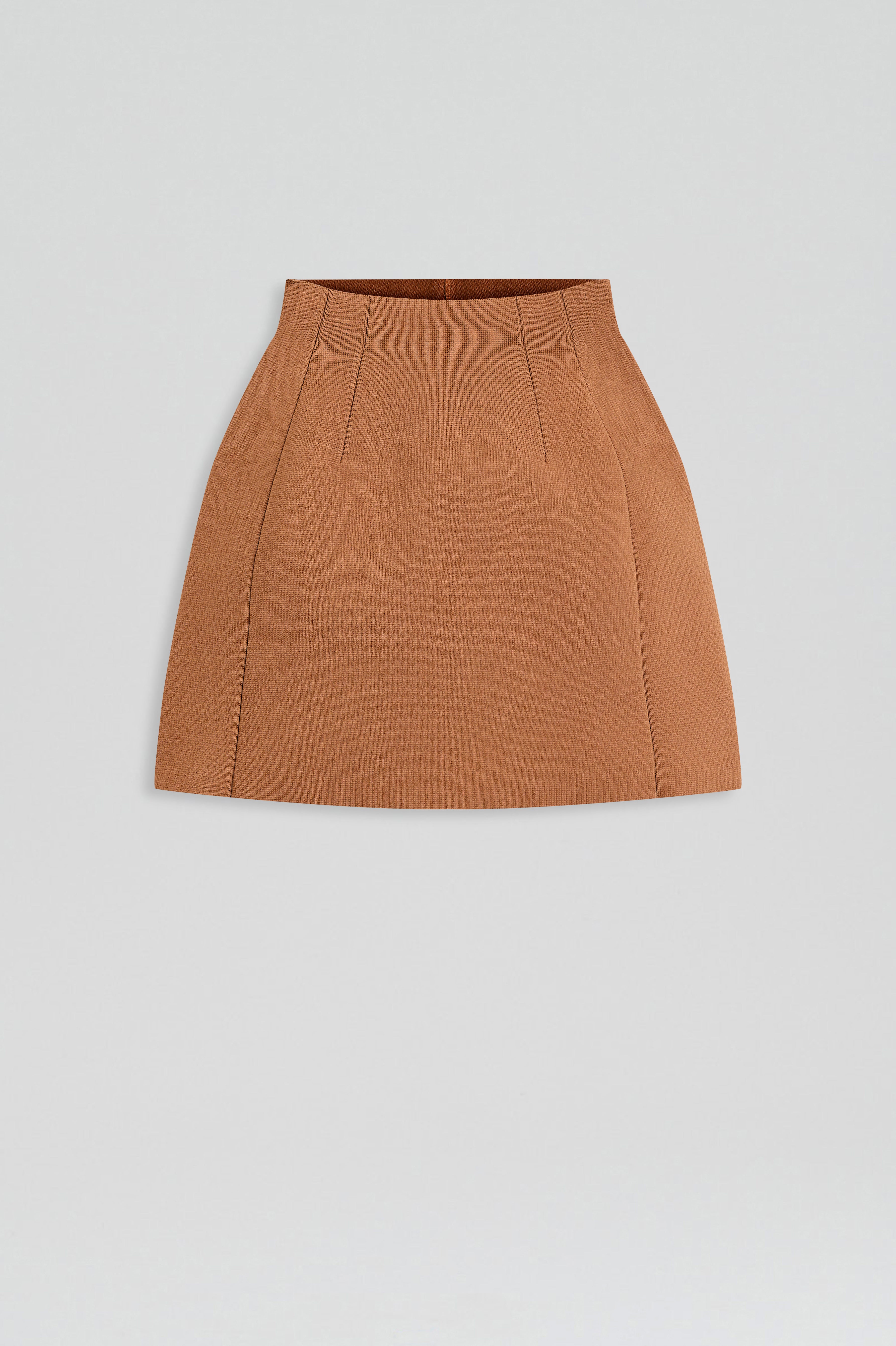 CREPE KNIT PEPLUM SKIRT