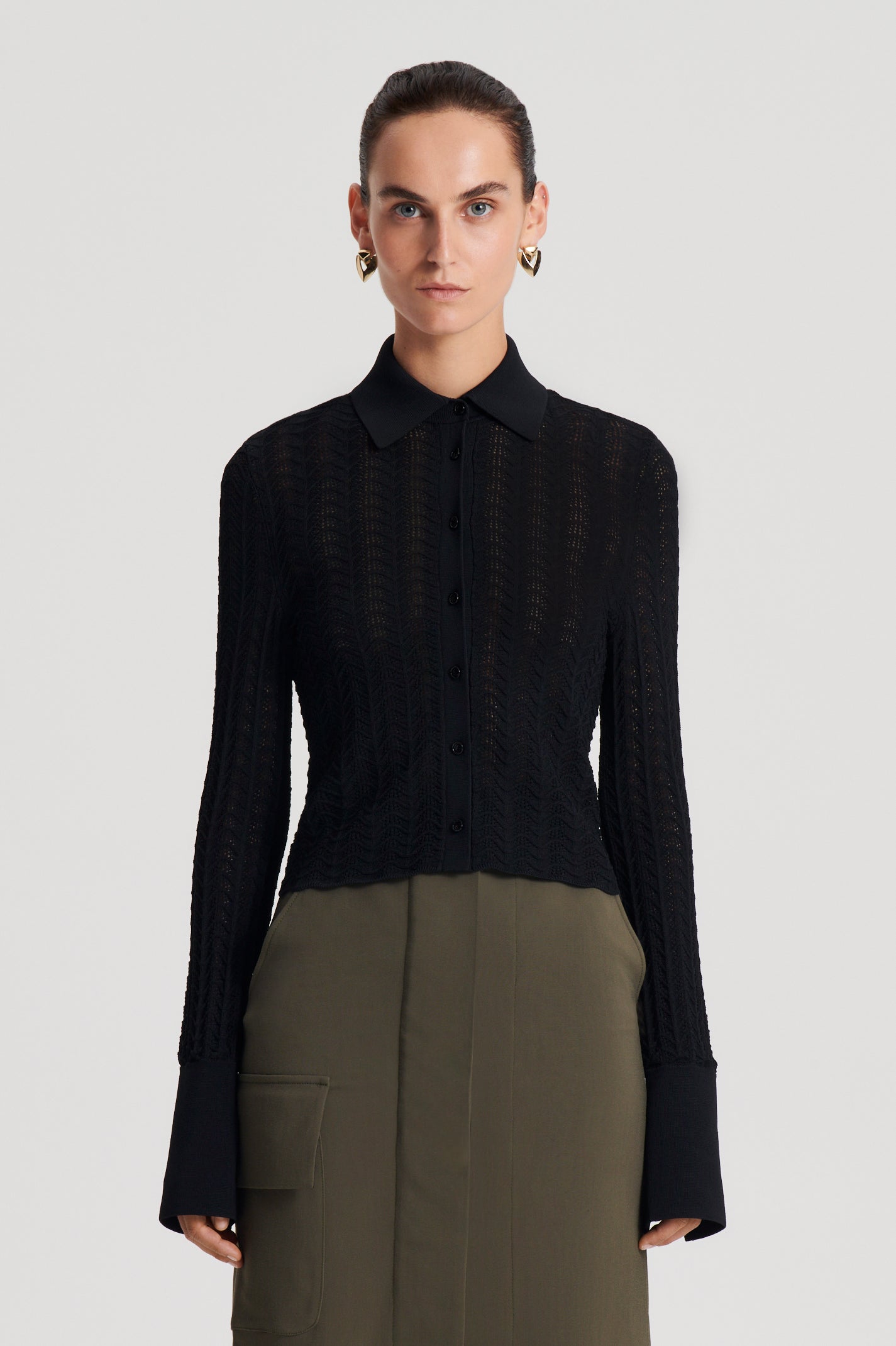 pleat-lace-shirt-black