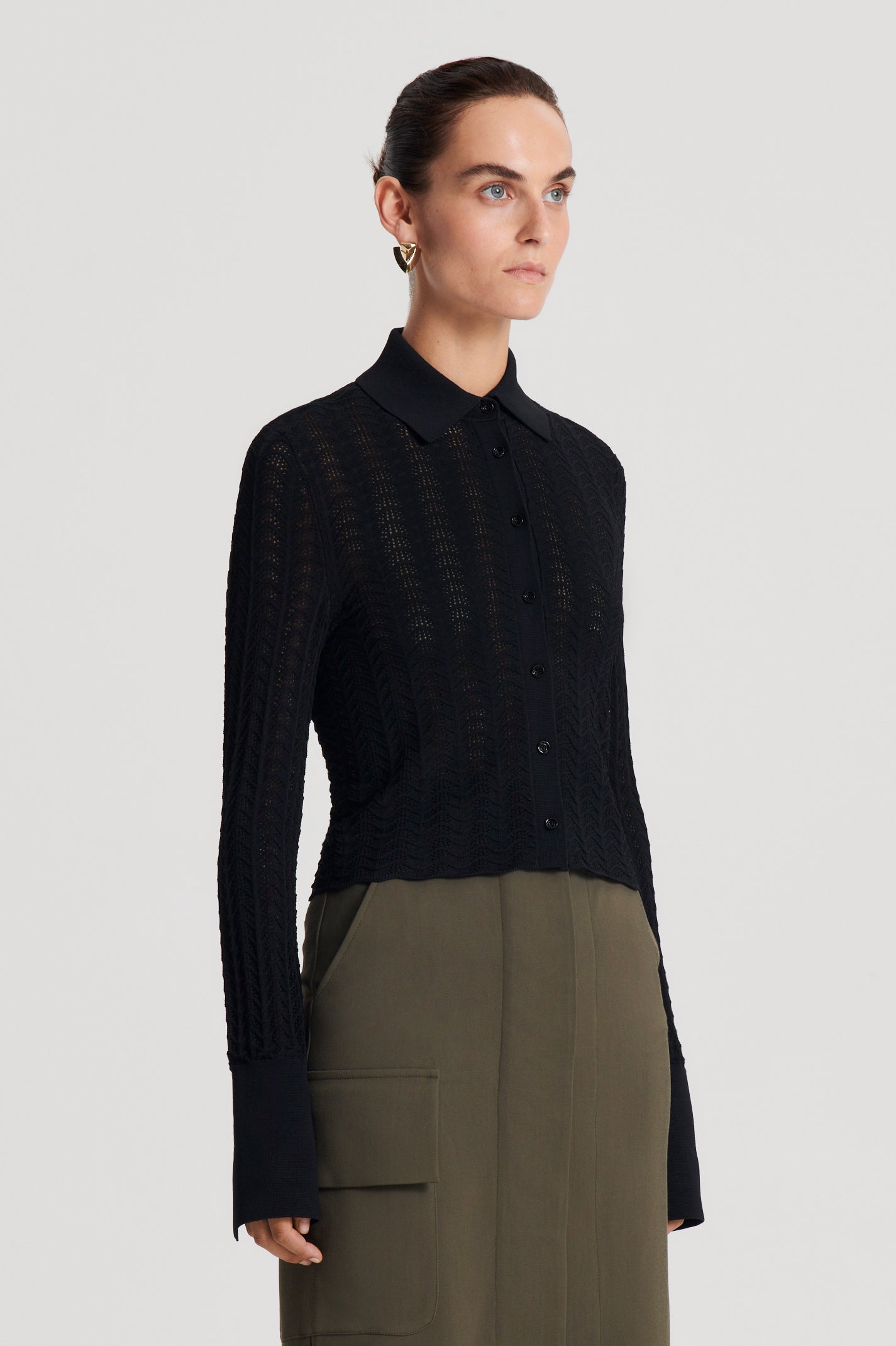 pleat-lace-shirt-black