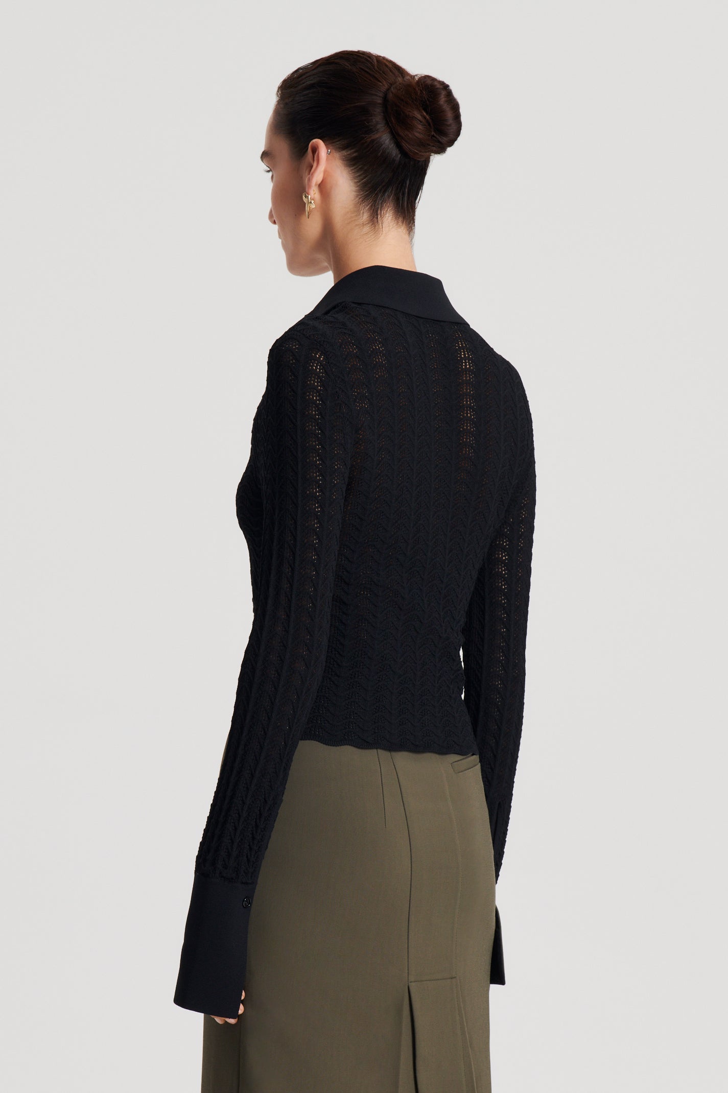 pleat-lace-shirt-black