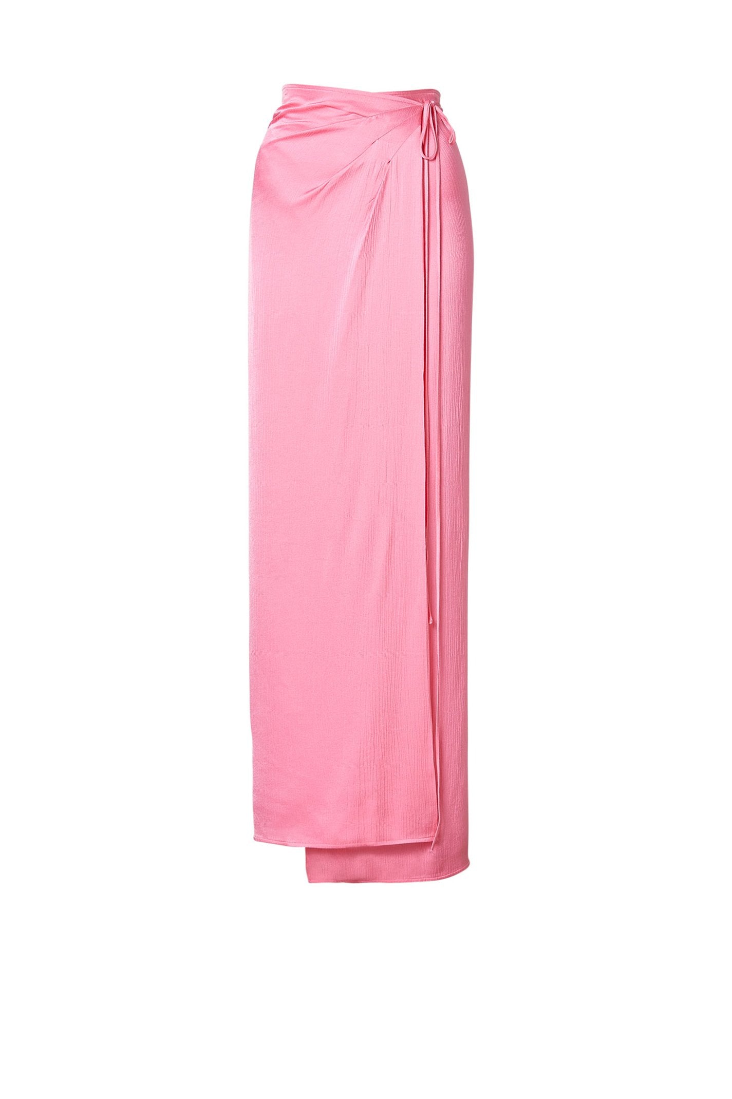 TEXTURED SATIN WRAP SKIRT - PINK - Scanlan Theodore