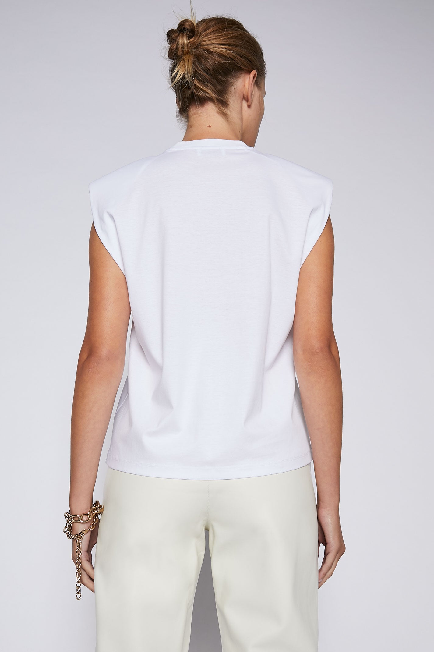 MERCERISED PADDED T SHIRT - WHITE - Scanlan Theodore