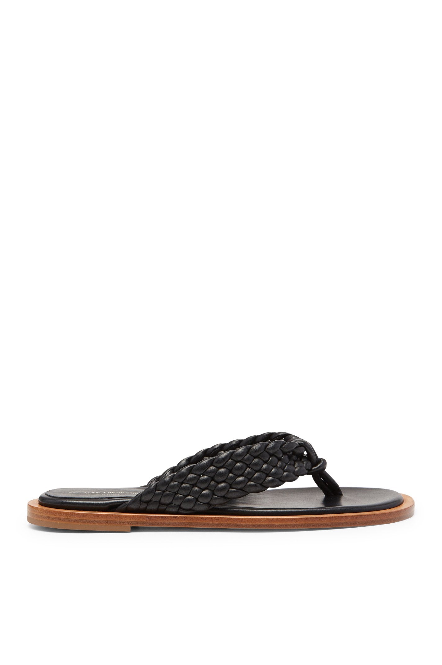 WOVEN FLAT THONG - BLACK - Scanlan Theodore