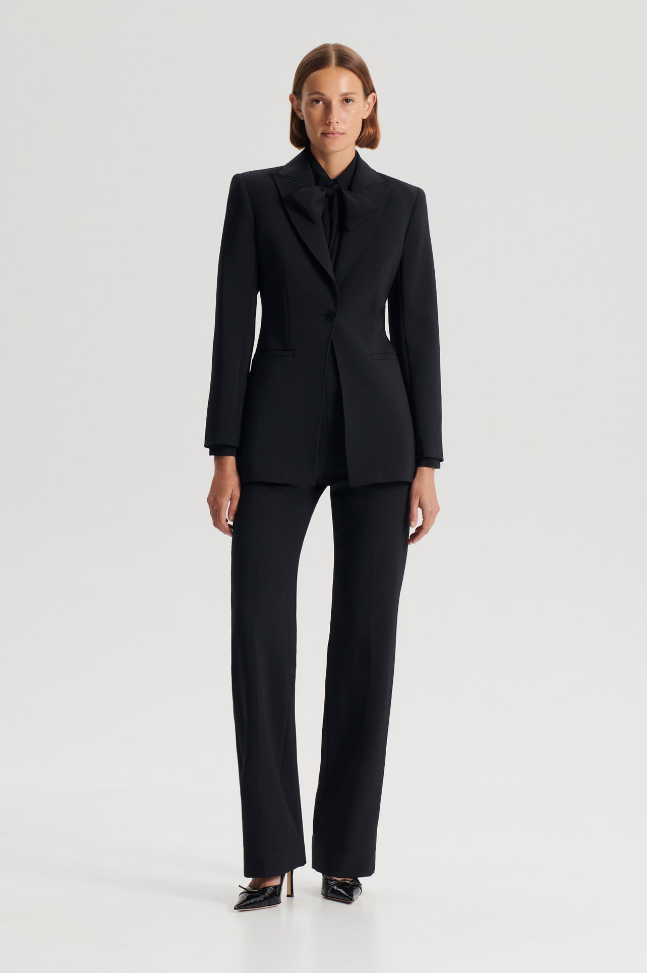 TAILORED CROPPED TROUSER - BLACK - Scanlan Theodore