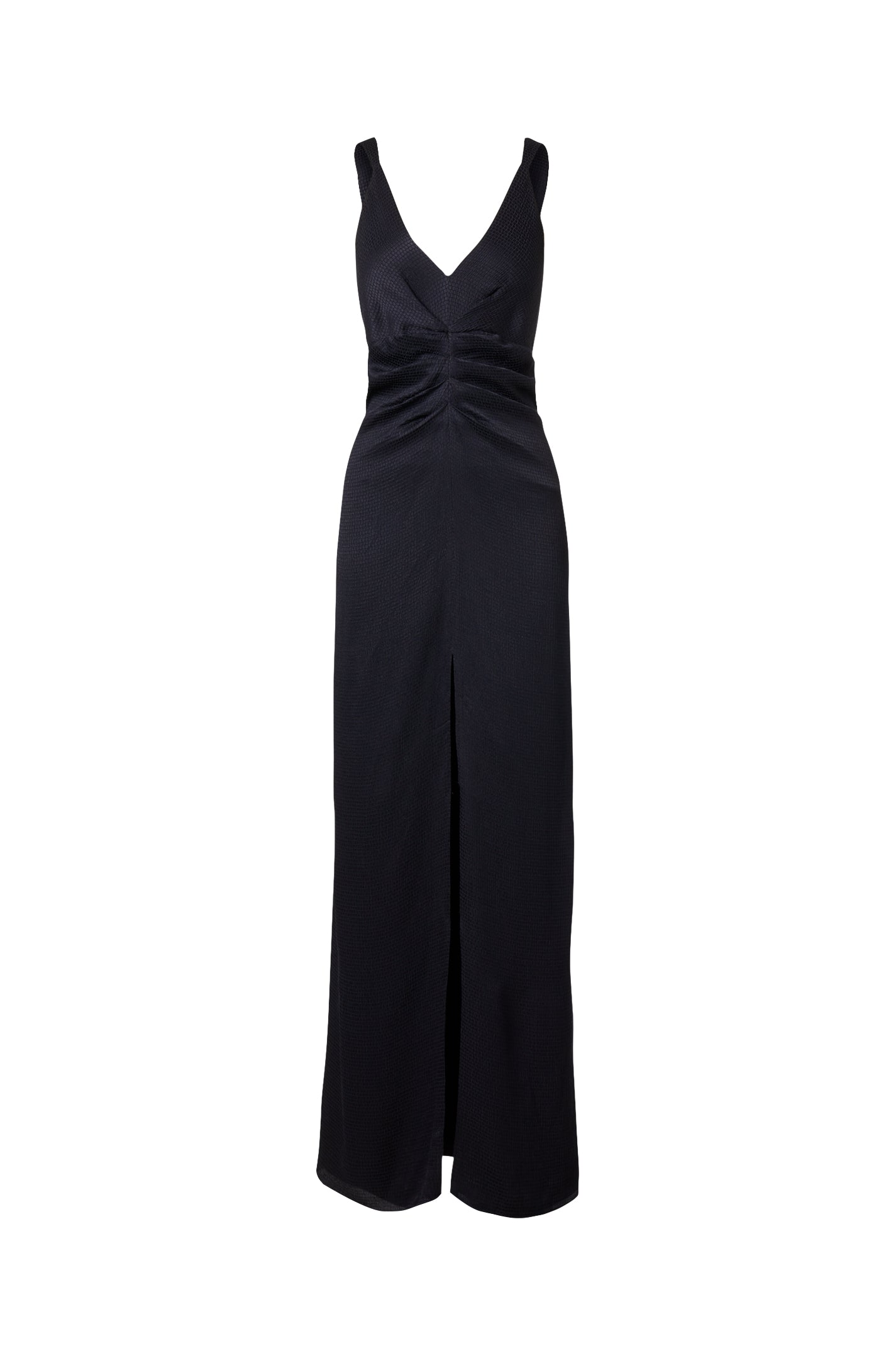 SILK JACQUARD GOWN-NAVY - Scanlan Theodore