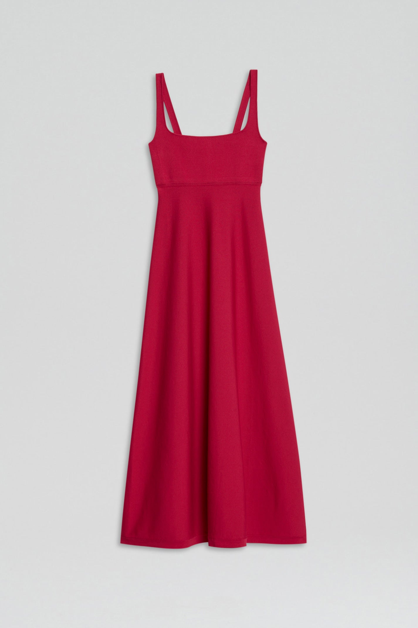 CREPE KNIT SQUARE NECK DRESS - RASPBERRY - Scanlan Theodore