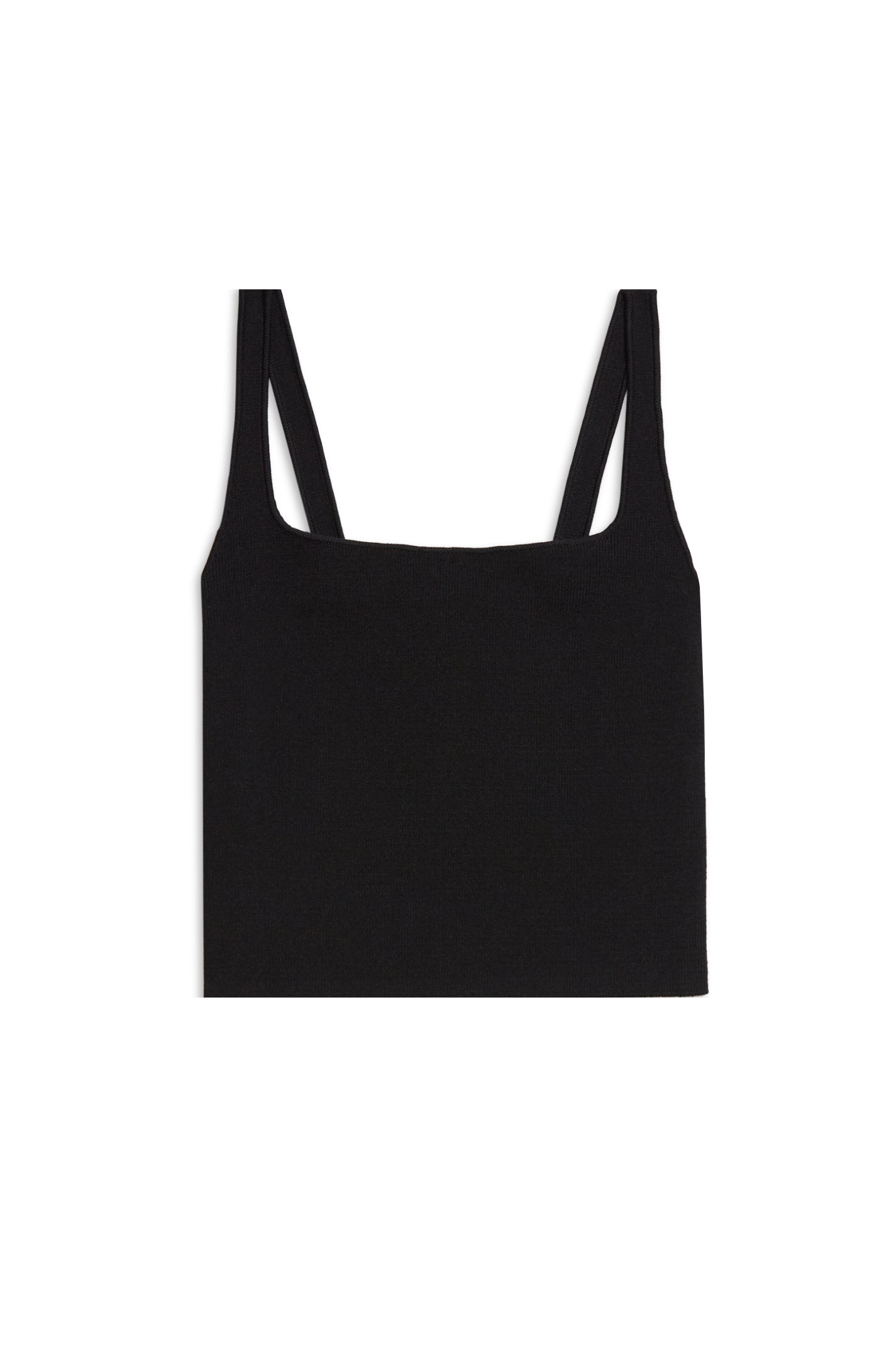 CREPE KNIT SQUARE CAMISOLE - BLACK - Scanlan Theodore