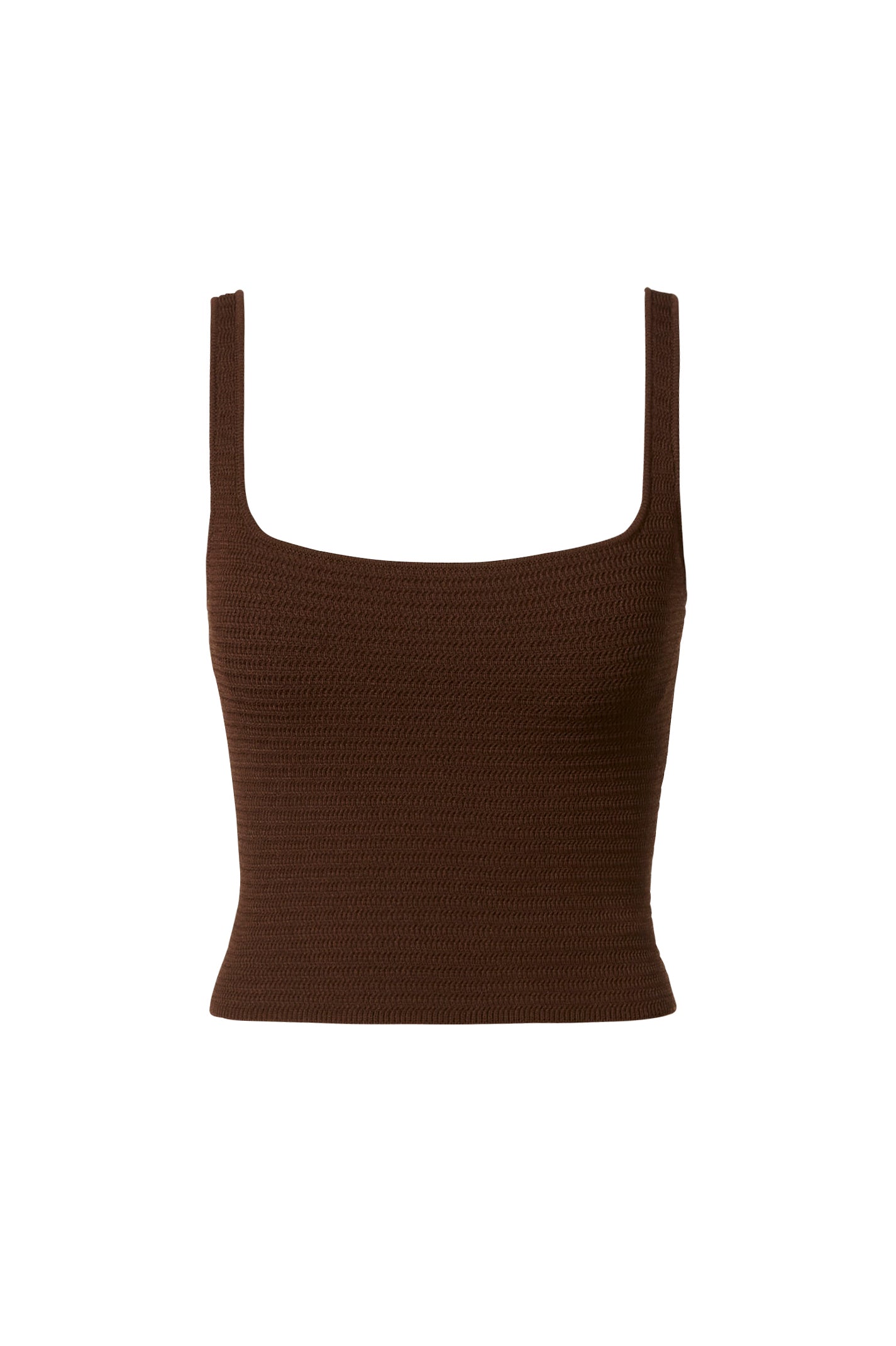 CREPE KNIT TWEED CAMISOLE - CHOCOLATE - Scanlan Theodore EU