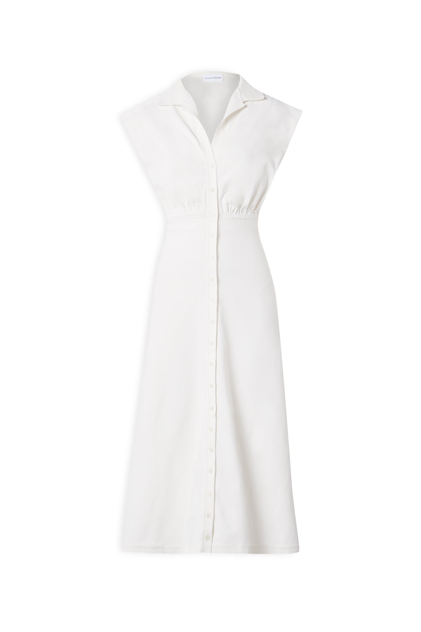 CREPE KNIT SHIRT DRESS - CREAM - Scanlan Theodore