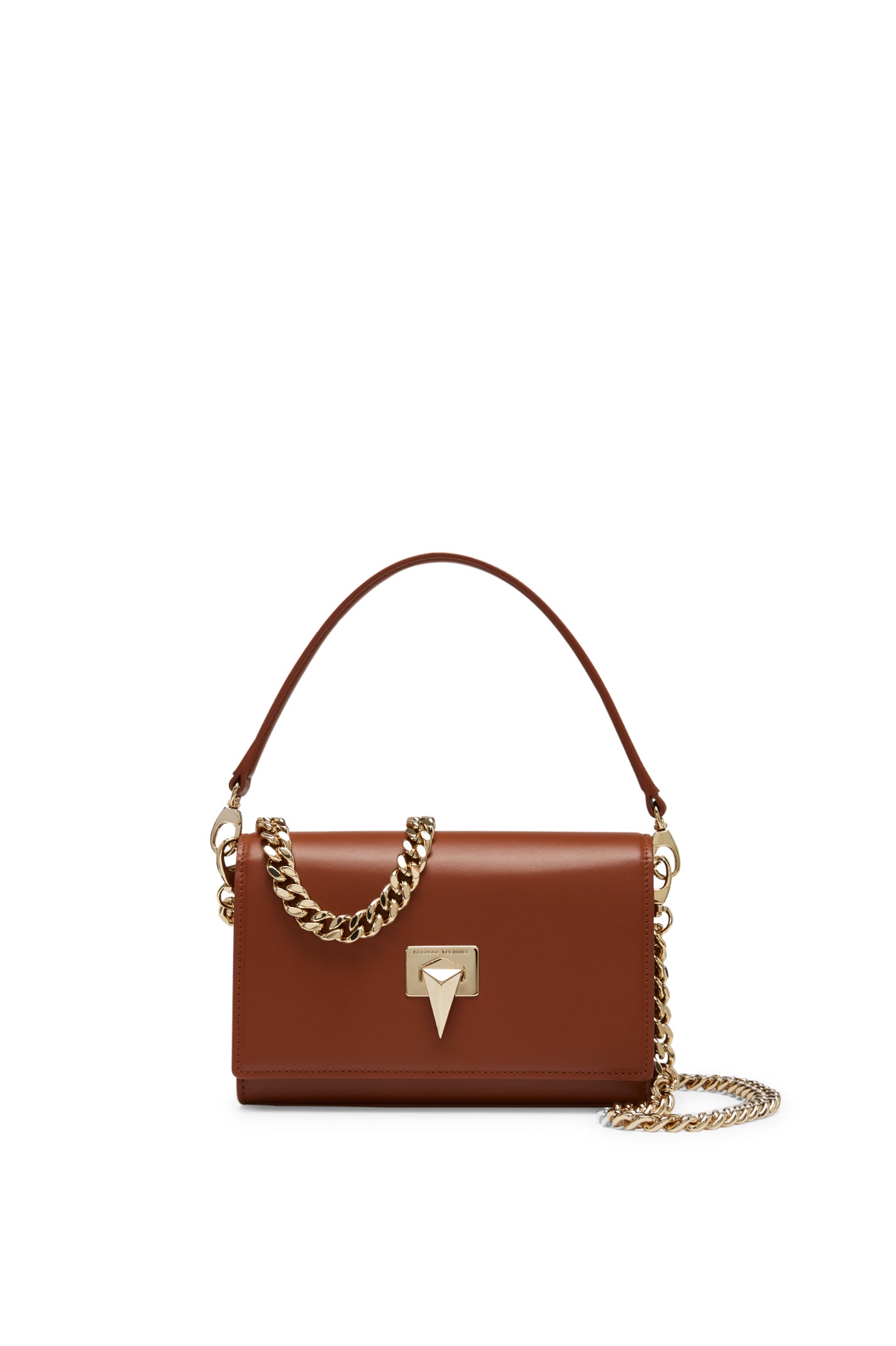 Falabella mini pink tote bag with gold chain