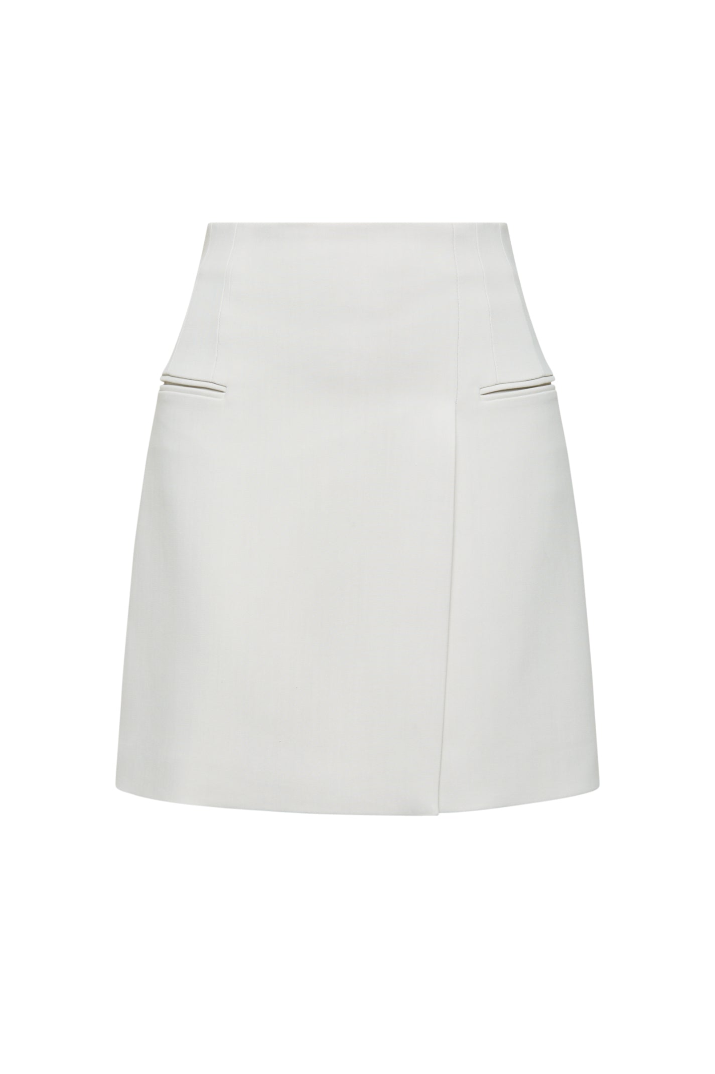 ITALIAN TAILORED WRAP SKIRT - LIGHT.GREY - Scanlan Theodore AU