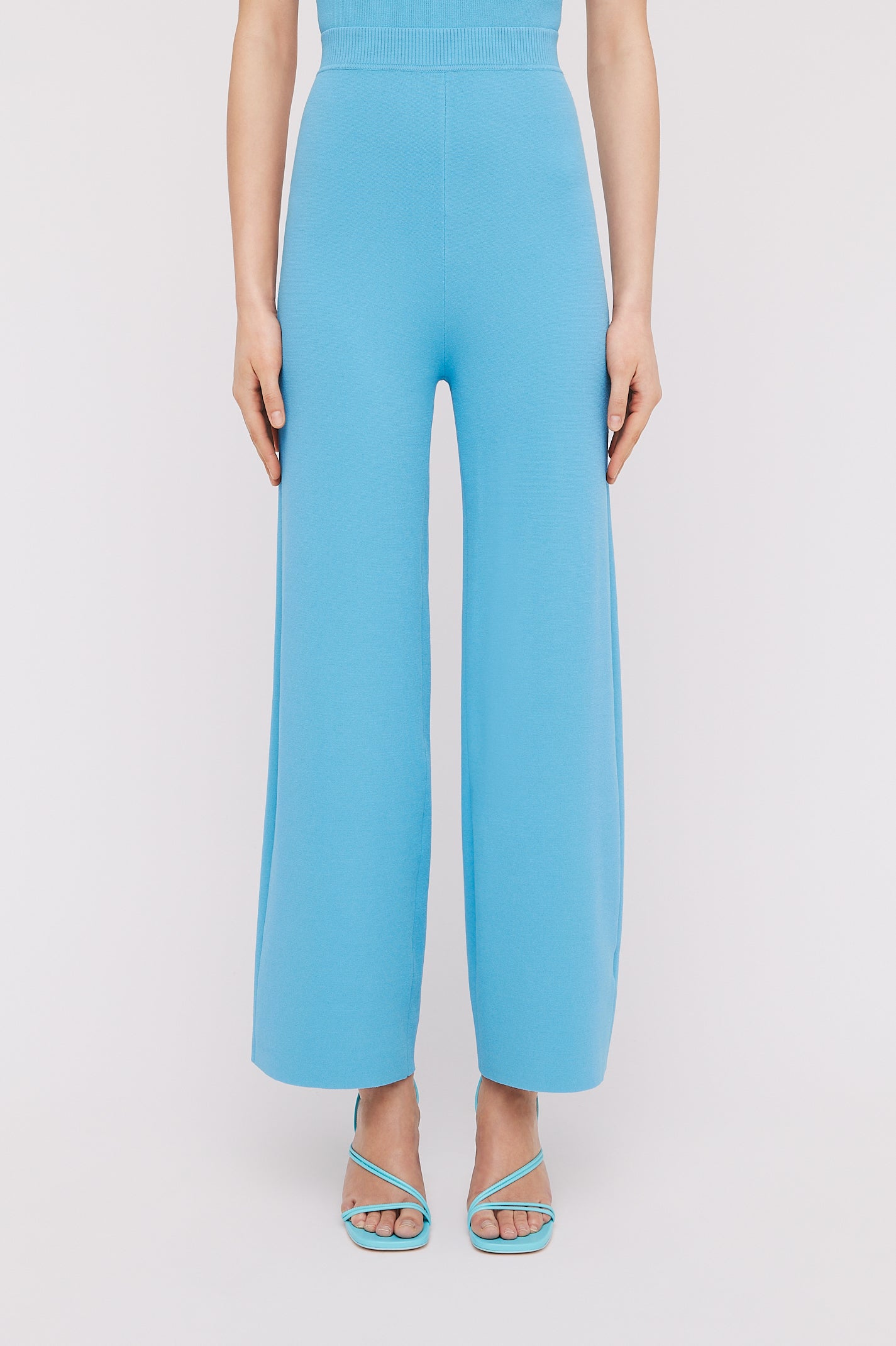 Tall Pull On Wide Leg Crop Pants in Crepe