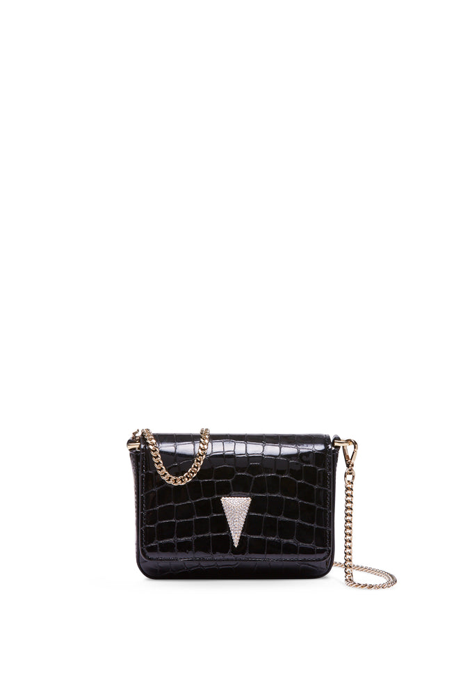 MINI TRIANGLE DIAMANTE BAG - BLACK - Scanlan Theodore