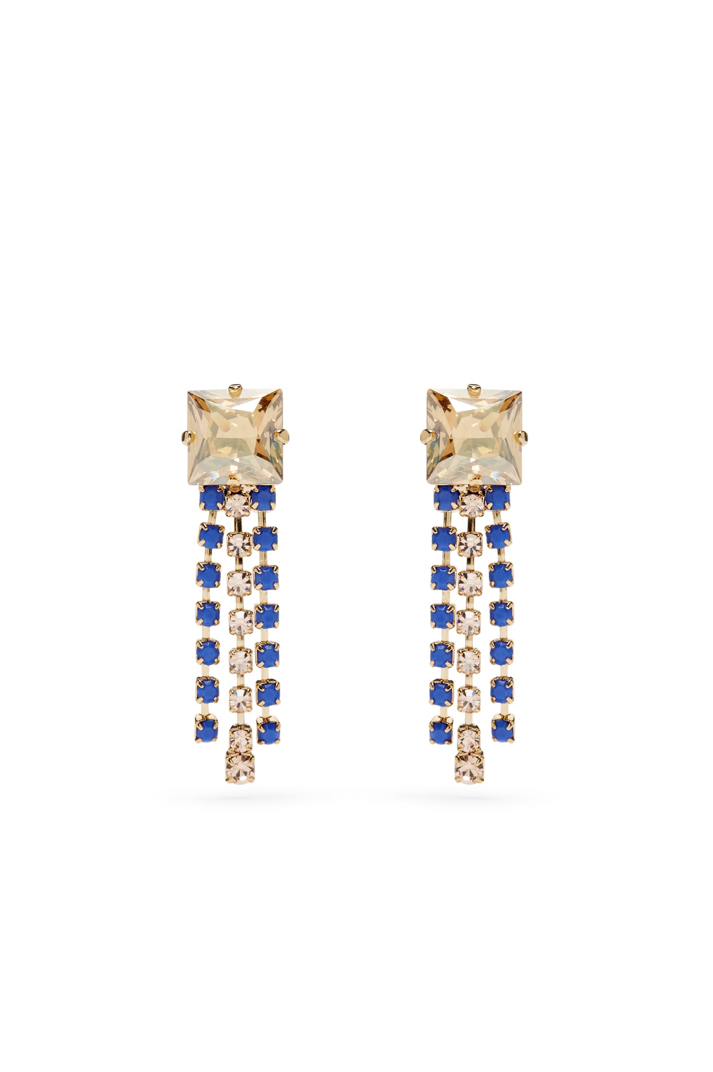 OPAL STRASS FRINGE EARRINGS