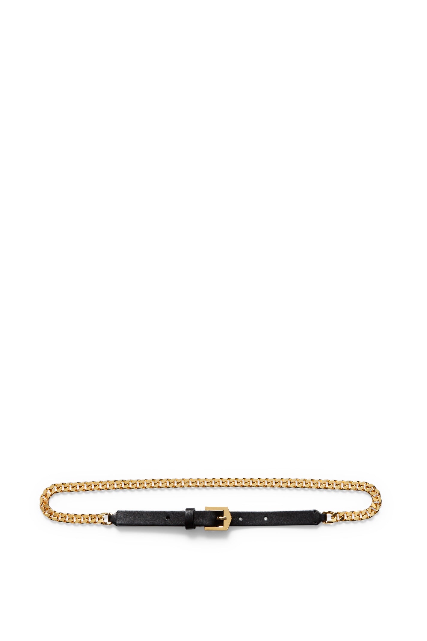 LEATHER TRIM CHAIN BELT 1.5