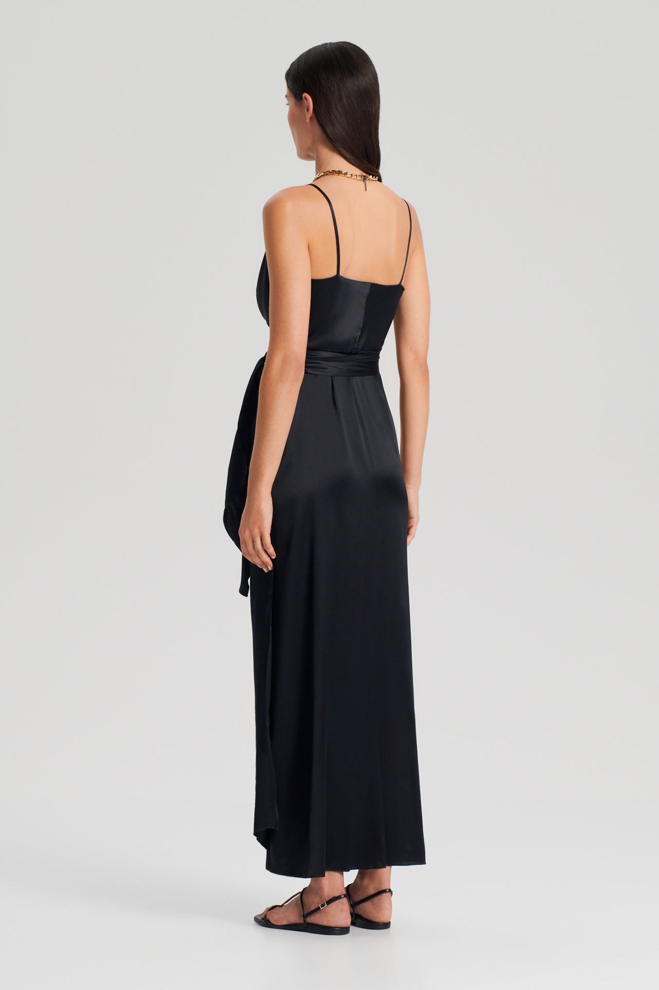 SILK WRAP DRESS - BLACK - Scanlan Theodore UK