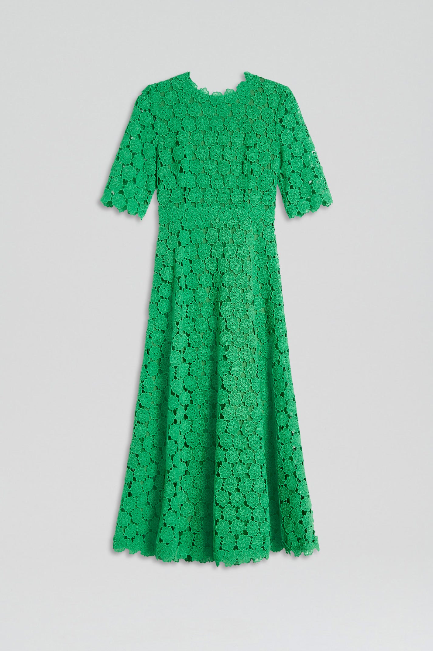 CREPE KNIT CRAVAT DRESS - GREEN - Scanlan Theodore