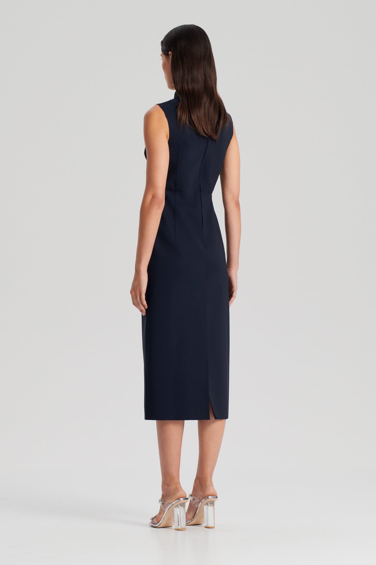 SCUBA PENCIL DRESS - NAVY - Scanlan Theodore