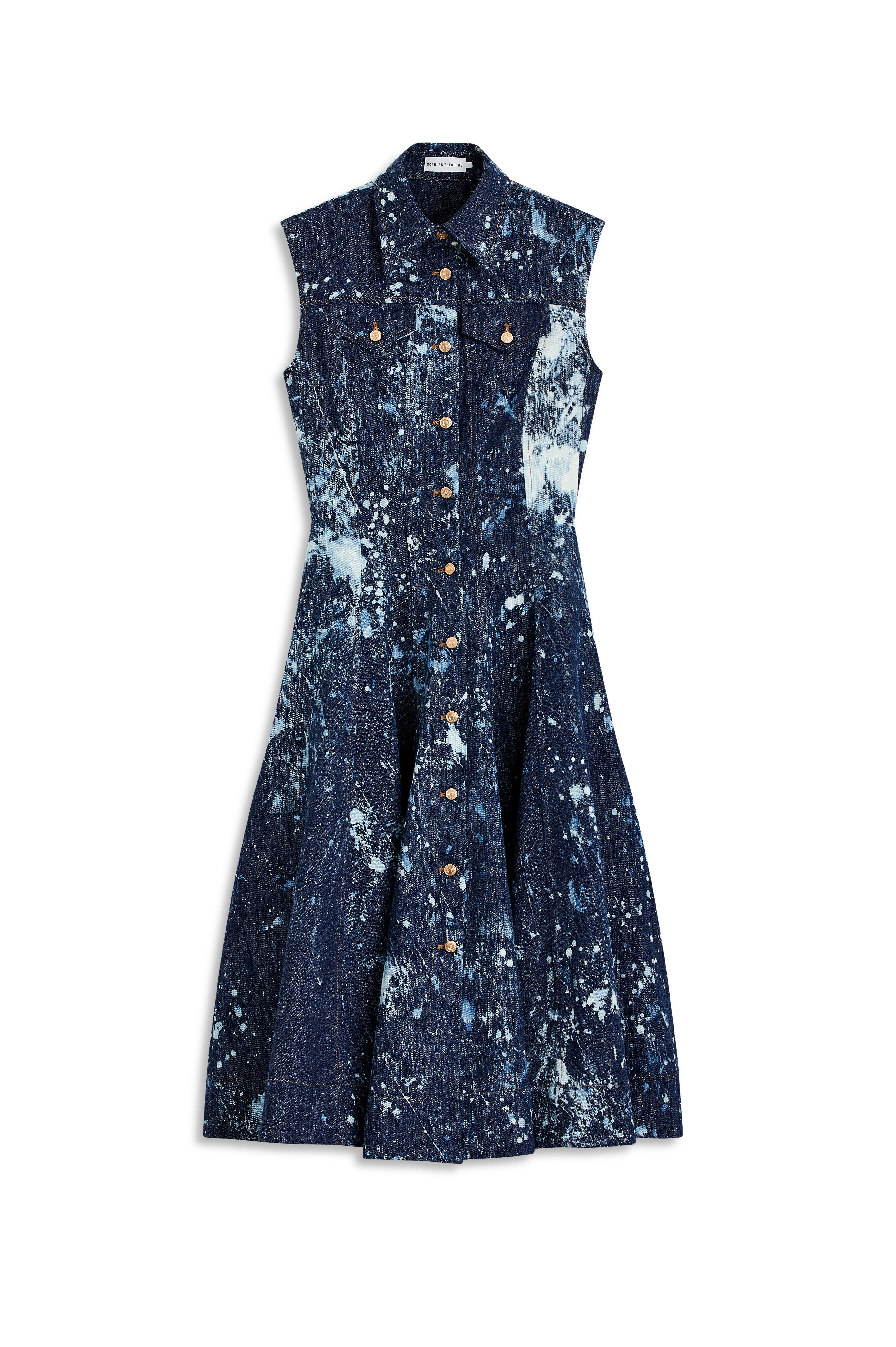 DENIM SKATER DRESS - INDIGO - Scanlan Theodore EU