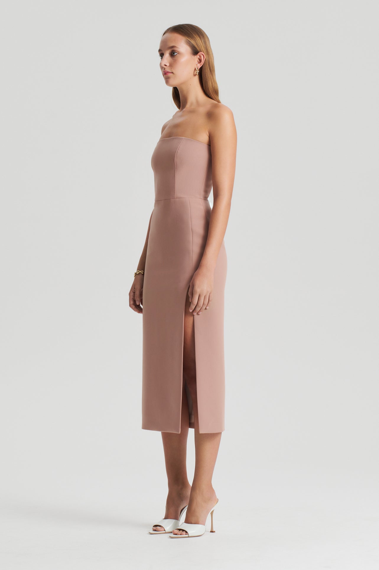 CADY STRAPLESS DRESS - NUDE - Scanlan Theodore EU