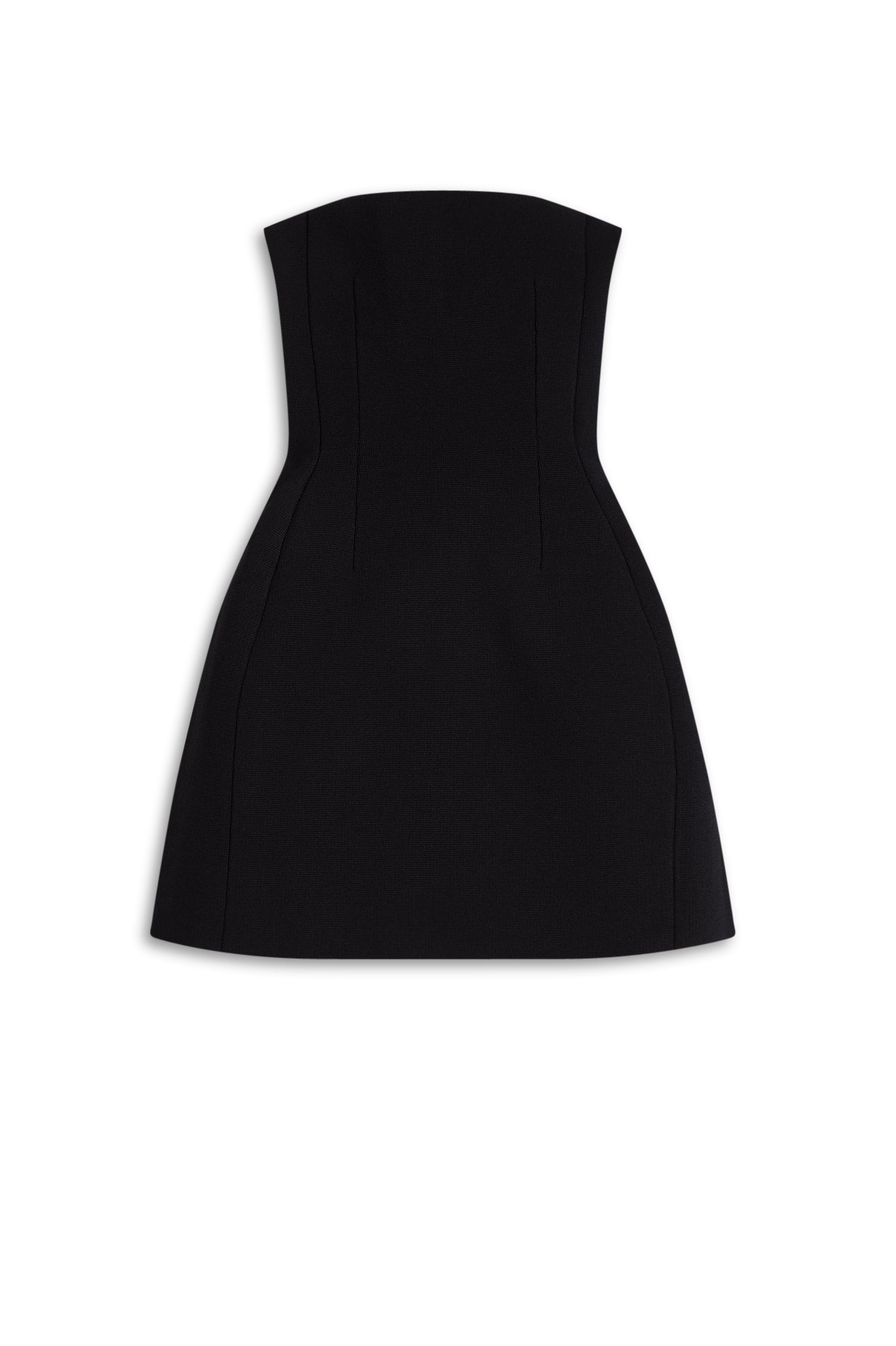 COTTON STRAPLESS DRESS MODEL 3 - RULA - BLACK