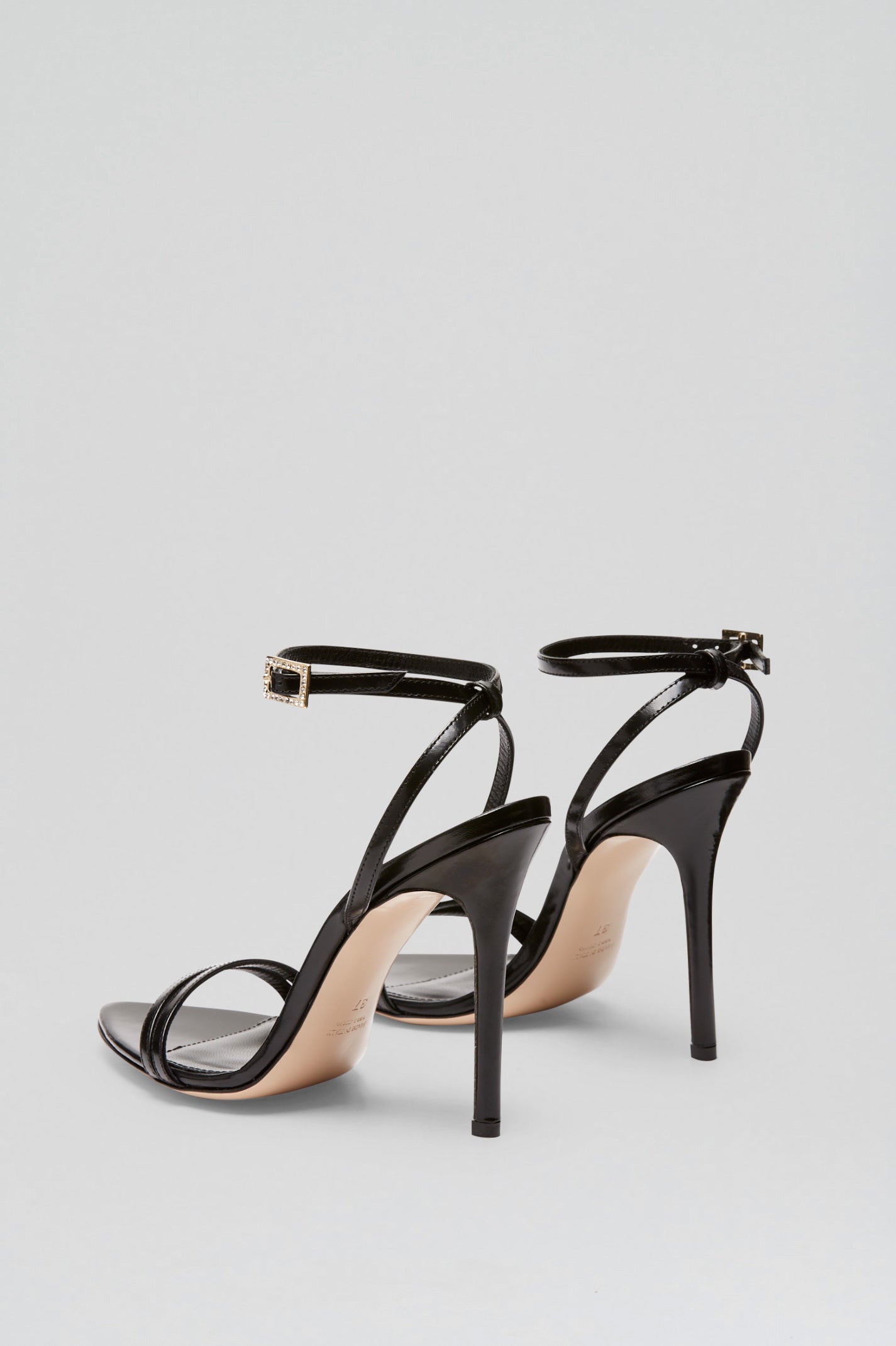 Misspap Satin Pointed Strappy High Heels | Boohoo UK