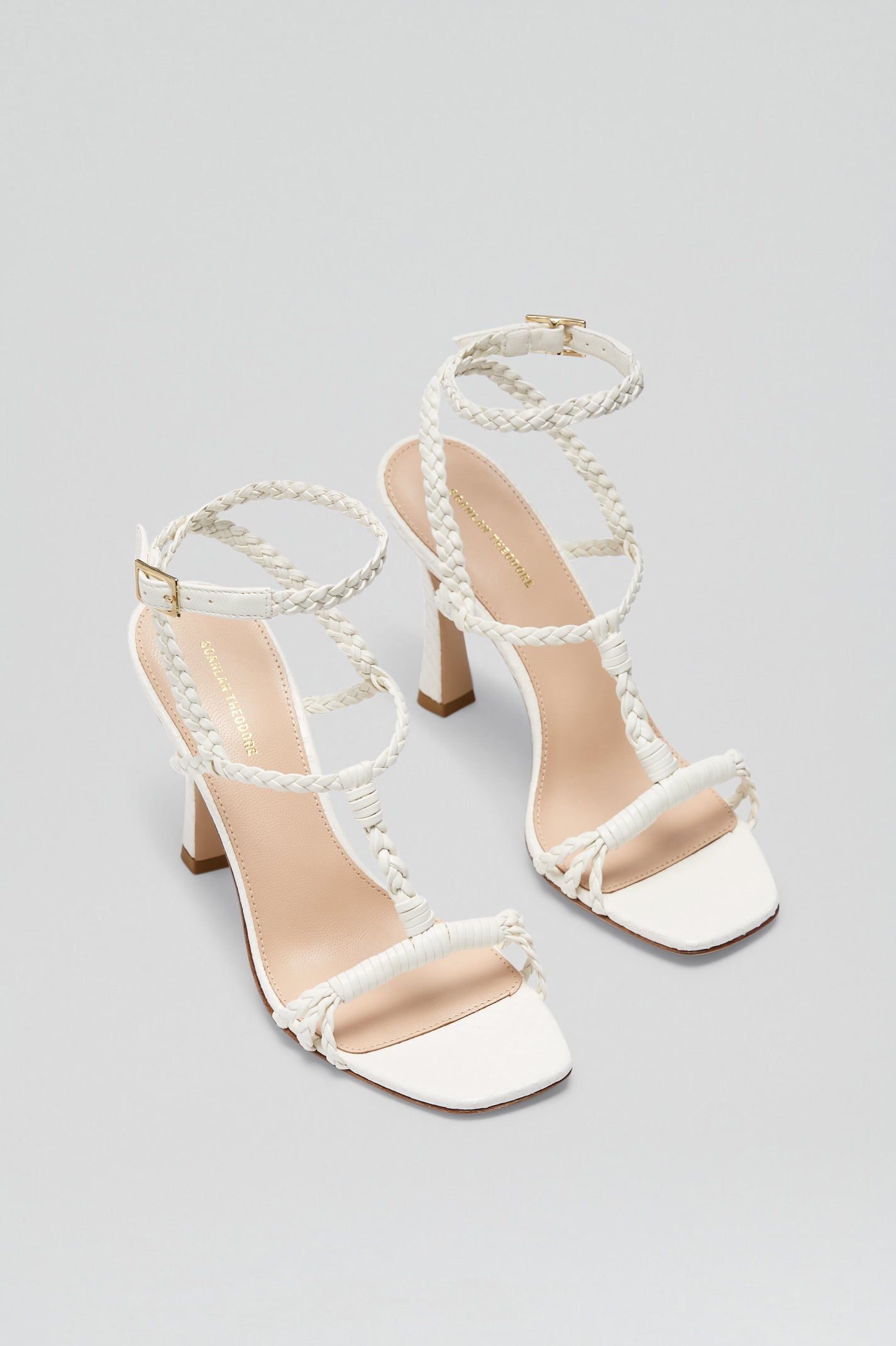 PLAITED SANDAL 9.5 - LIGHT.CREAM - Scanlan Theodore UK