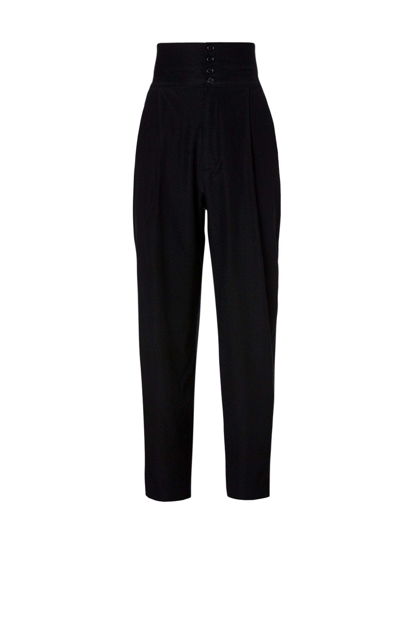 SILK HIGH WAIST TROUSER - BLACK - Scanlan Theodore