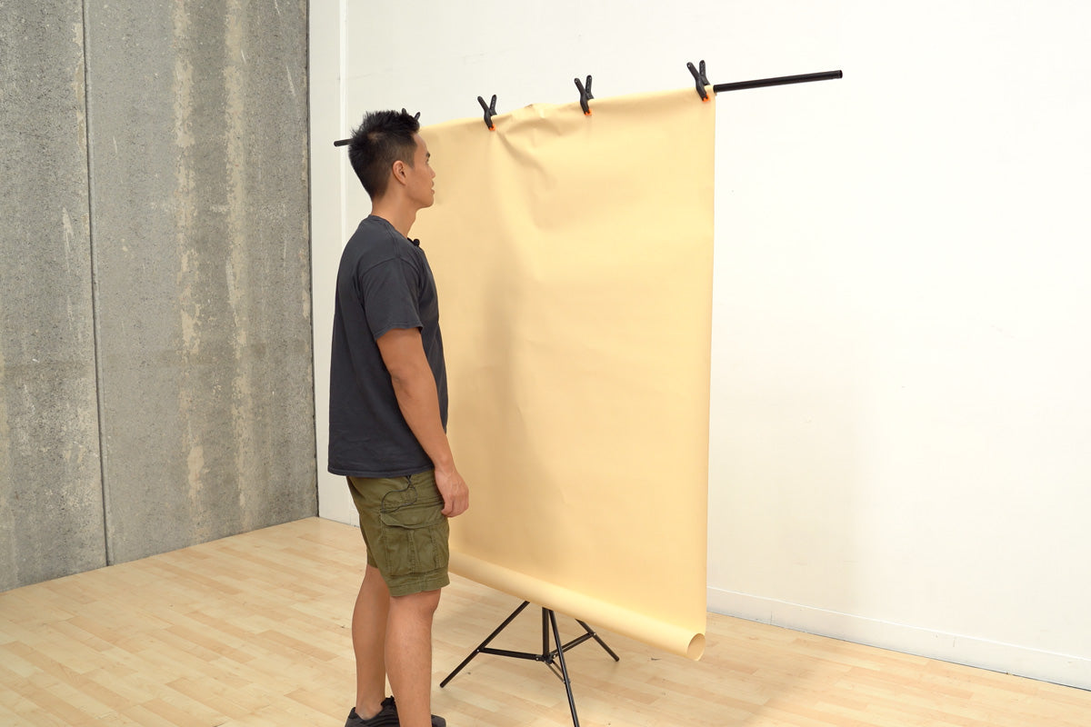 T-Stand Backdrop Stand with Clamps (90cm x 200cm)