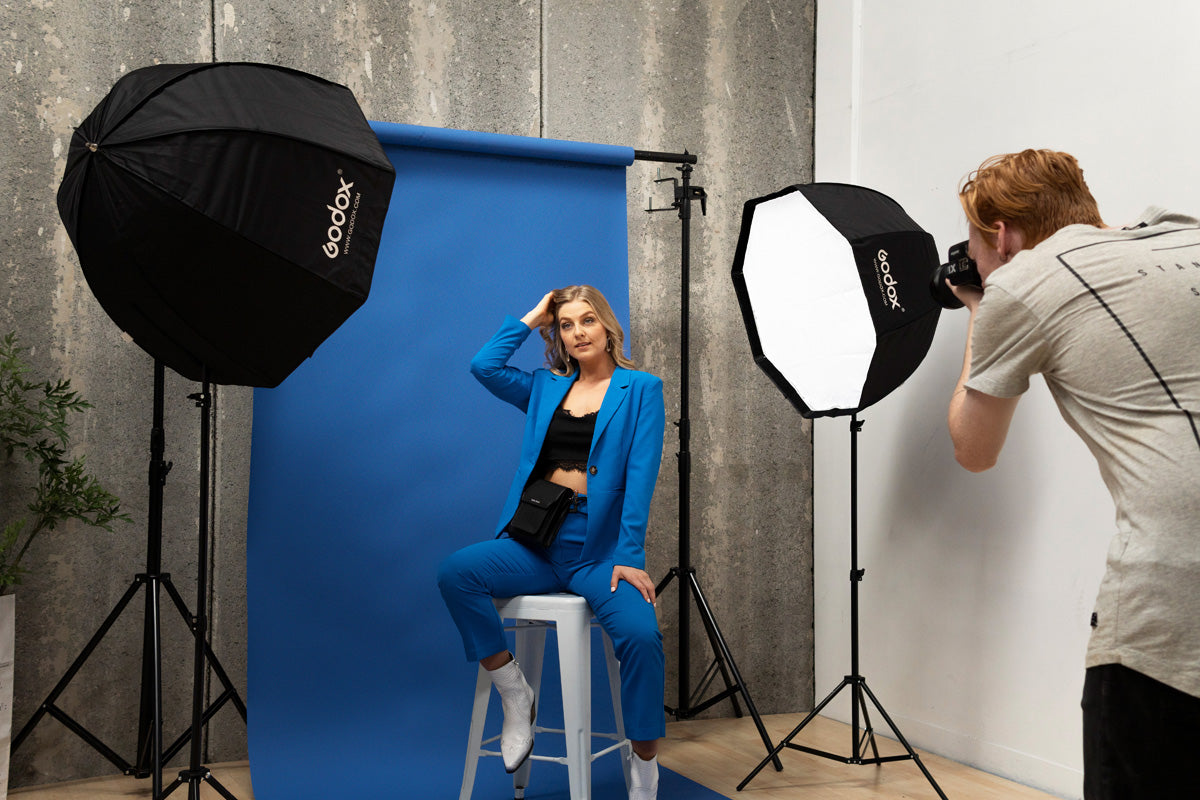 godox tt685s speedlite flash with softboxes