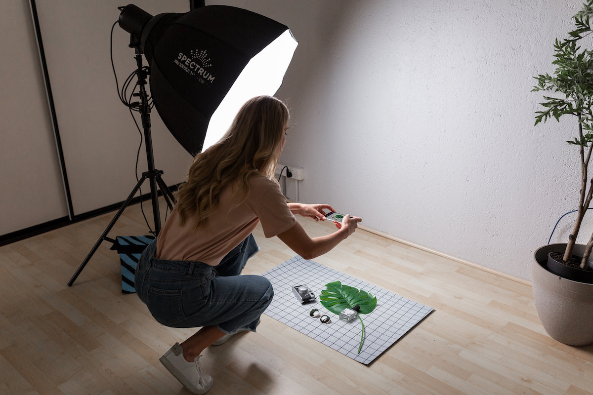 how to light flat lay photography